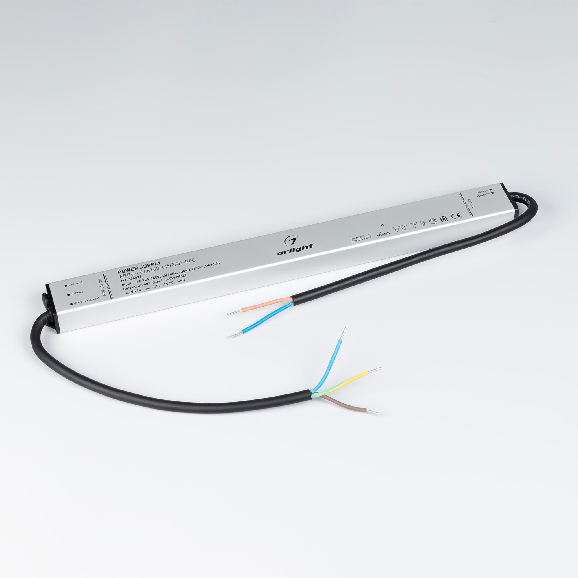Блок питания ARPV-LG48160-LINEAR-PFC (48V, 3.34A, 160W) (Arlight, IP67 Металл, 5 лет) 034895 — фото 3