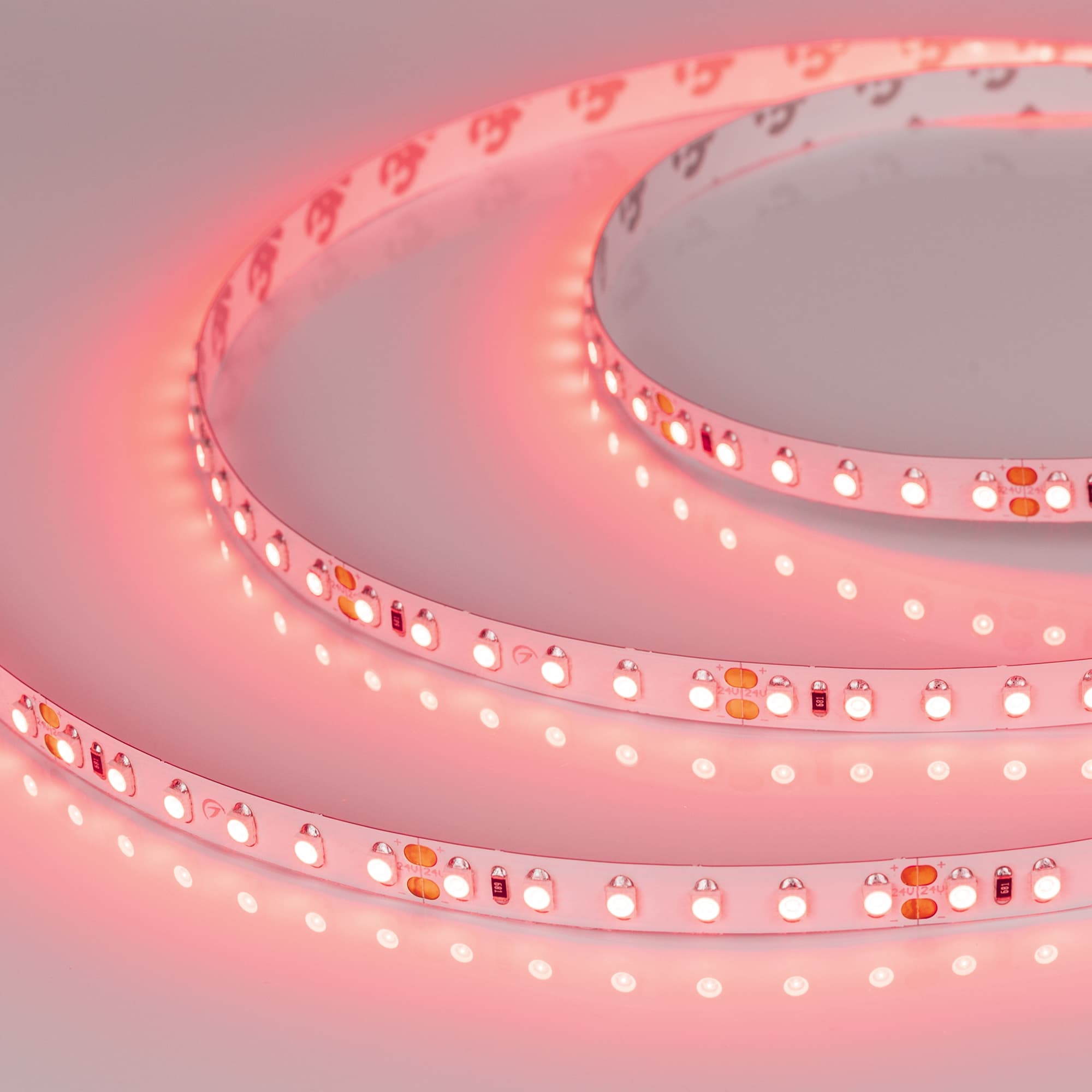 Светодиодная лента RT 2-5000 24V Red 2х (3528, 600 LED, LUX) (Arlight, 9.6 Вт/м, IP20) 008781(B) — фото 2