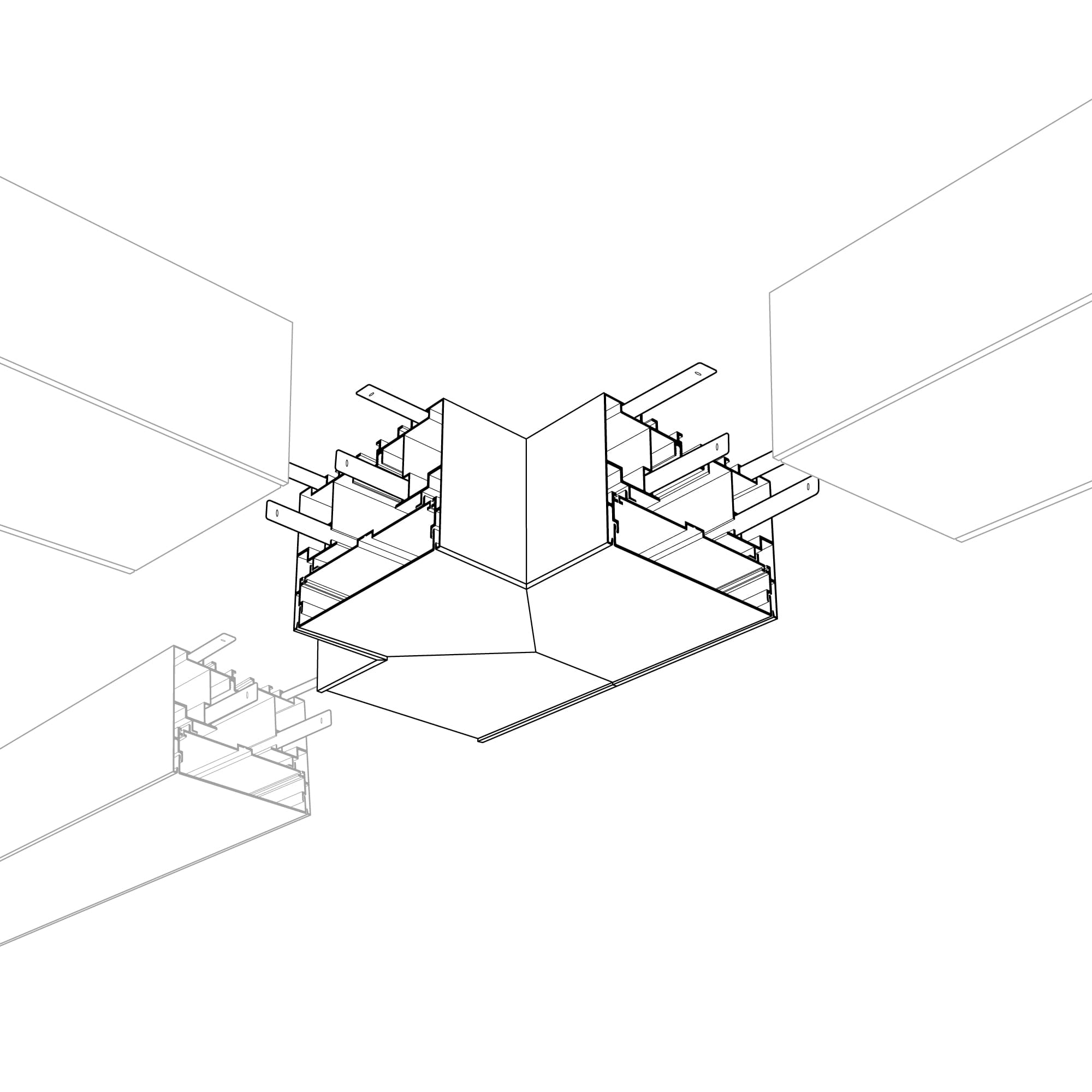 Угол S2-LINE-10570-T90 тройной (Arlight, Металл) 021270 Arlight — фото 2
