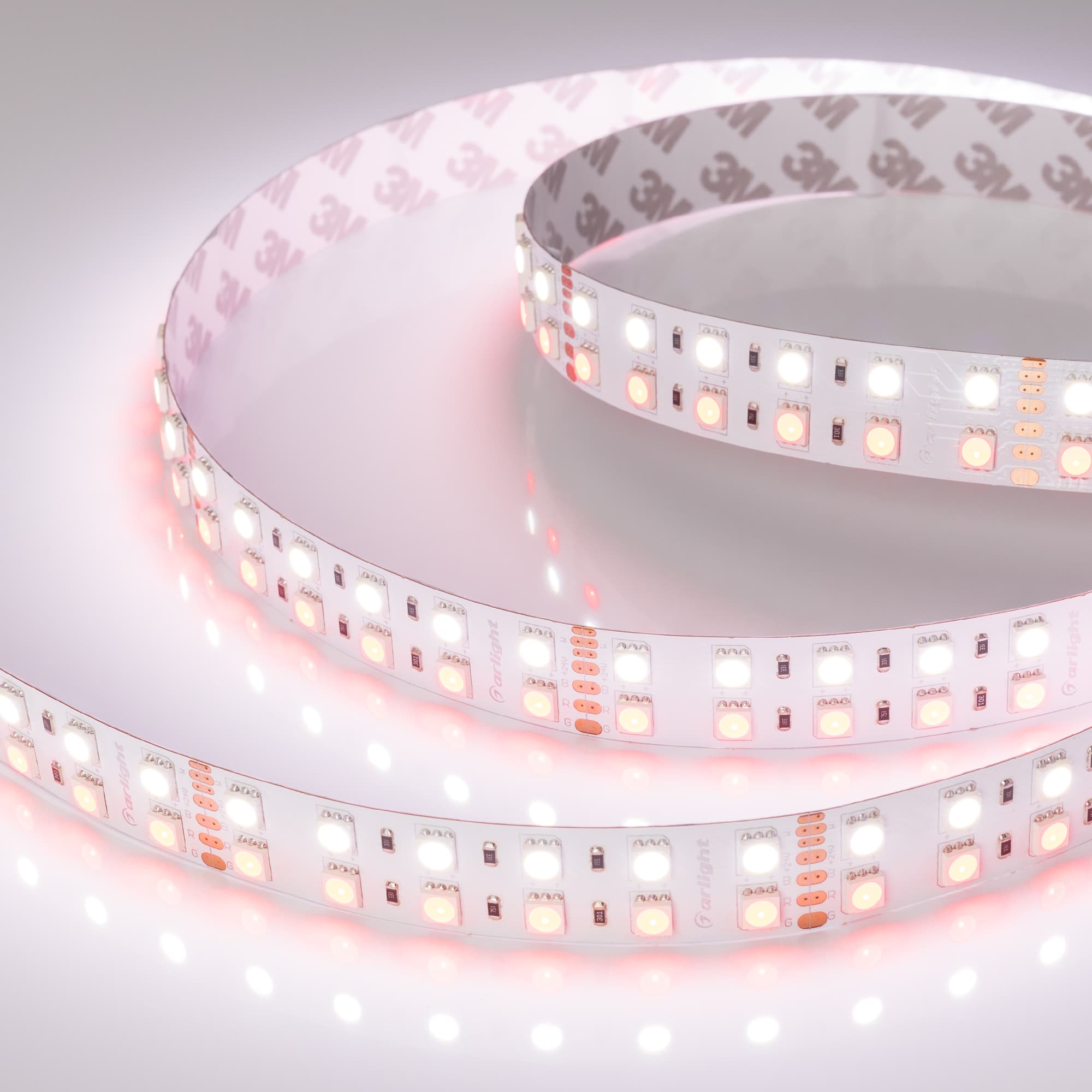 Светодиодная лента RT 2-5000 24V RGB-White 2x2 (5060, 720 LED, LUX) (Arlight, 32 Вт/м, IP20) 011823(1) — фото 8