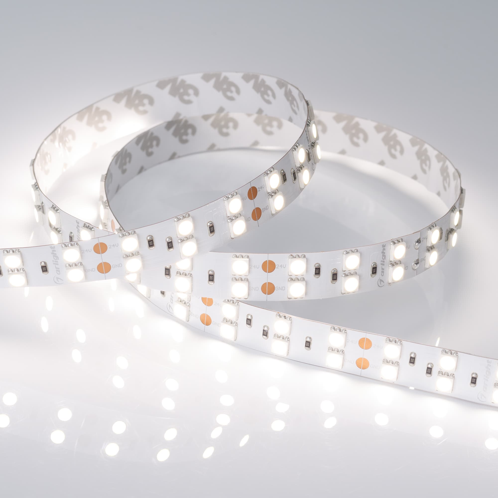 Светодиодная лента RT 2-5000 24V Day4000 2x2 (5060, 600 LED, LUX) (Arlight, 28.8 Вт/м, IP20) 013759 — фото 4