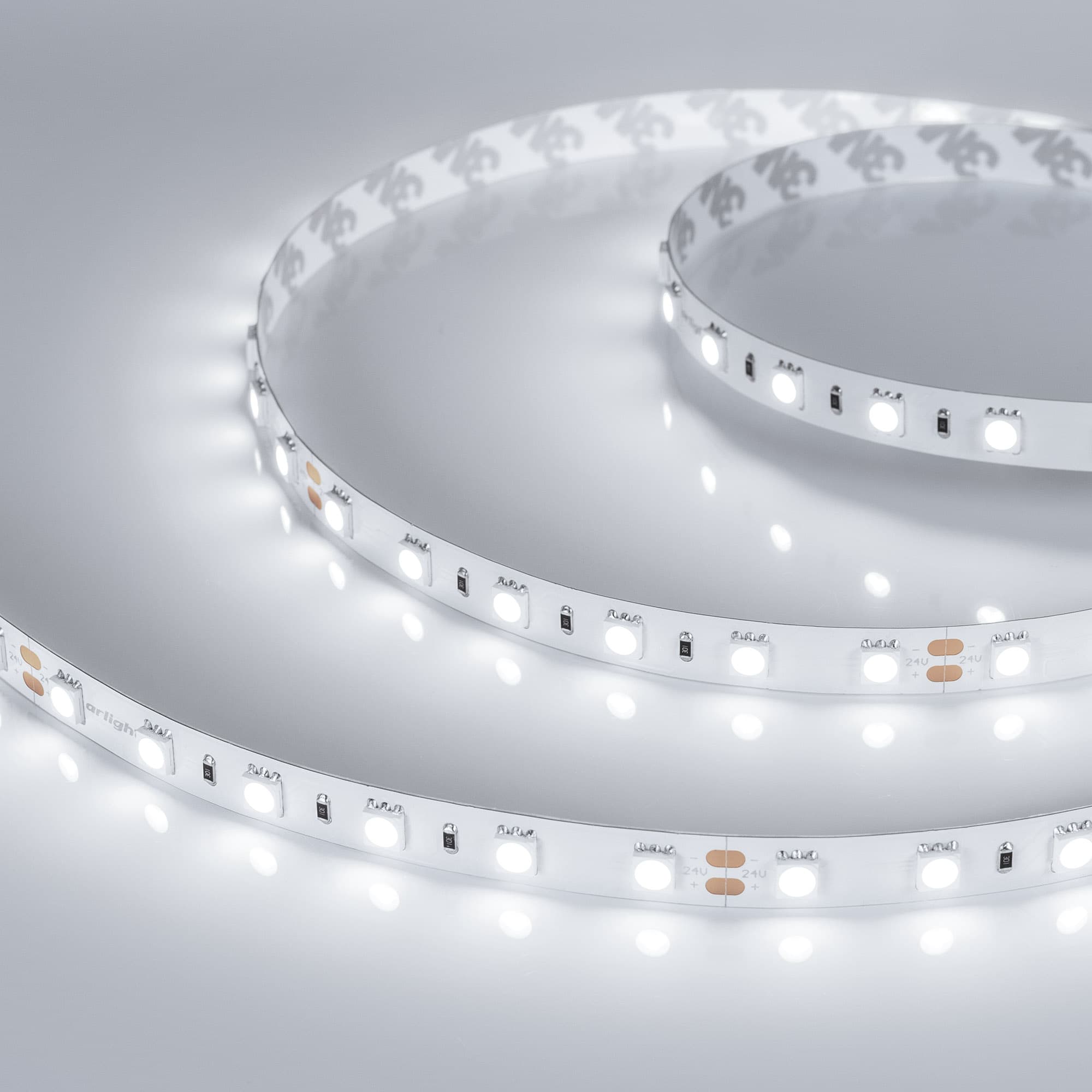Светодиодная лента RT-B60-10mm 24V White6000 (14.4 W/m, IP20, 5060, 5m) (Arlight, 14.4 Вт/м, IP20) 008829(2) — фото 2
