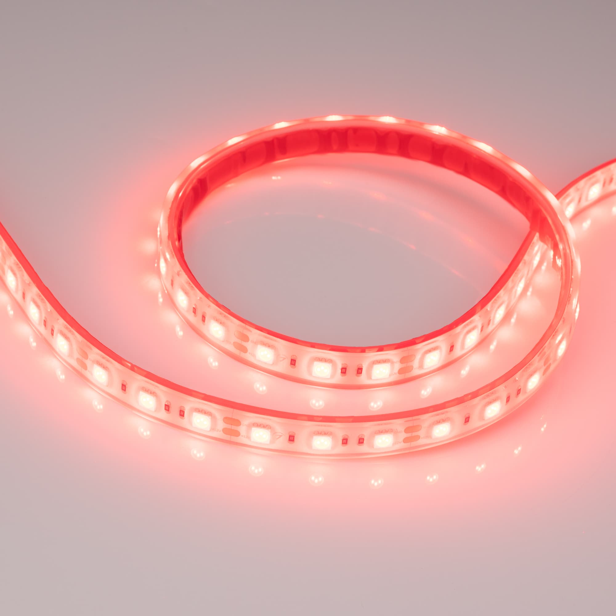 Светодиодная лента RTW 2-5000PGS 12V Red 2x (5060, 300 LED, LUX) (Arlight, 14.4 Вт/м, IP67) 015134 — фото 2