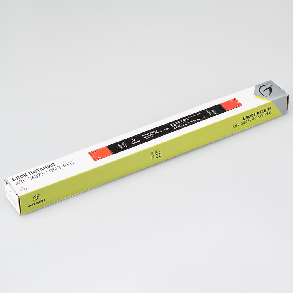 Блок питания ARV-24072-LONG-PFC-0-10V (24V, 3A, 72W) (Arlight, IP20 Металл, 5 лет) 024752 — фото 2