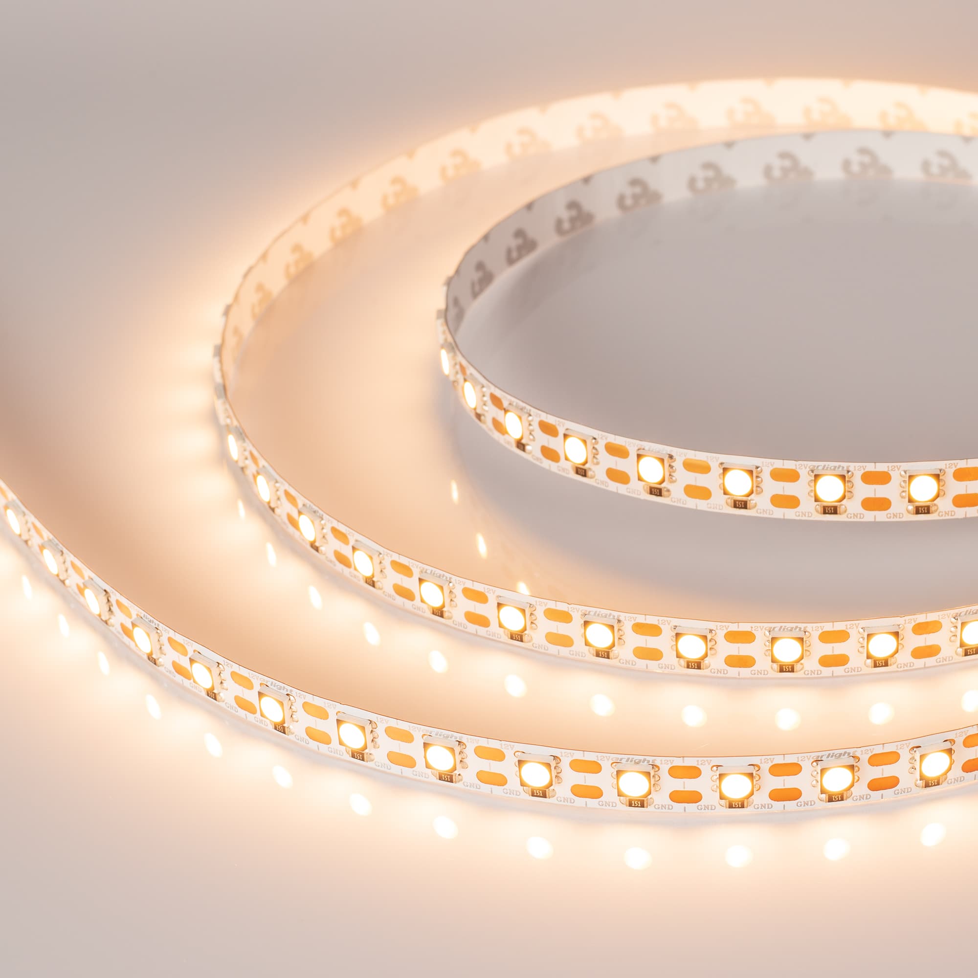 Светодиодная лента RT 2-5000 12V Cx1 Warm3000 2x (5060, 360 LED, CRI98) (Arlight, 16.8 Вт/м, IP20) 021473 — фото 3