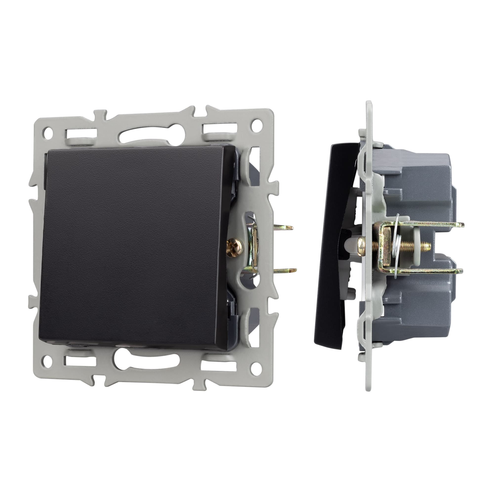 Механизм выключателя одноклавишный перекрёстный SWT-MKX1-PL-BK (250V, 16A) (Arlight, -) 043719