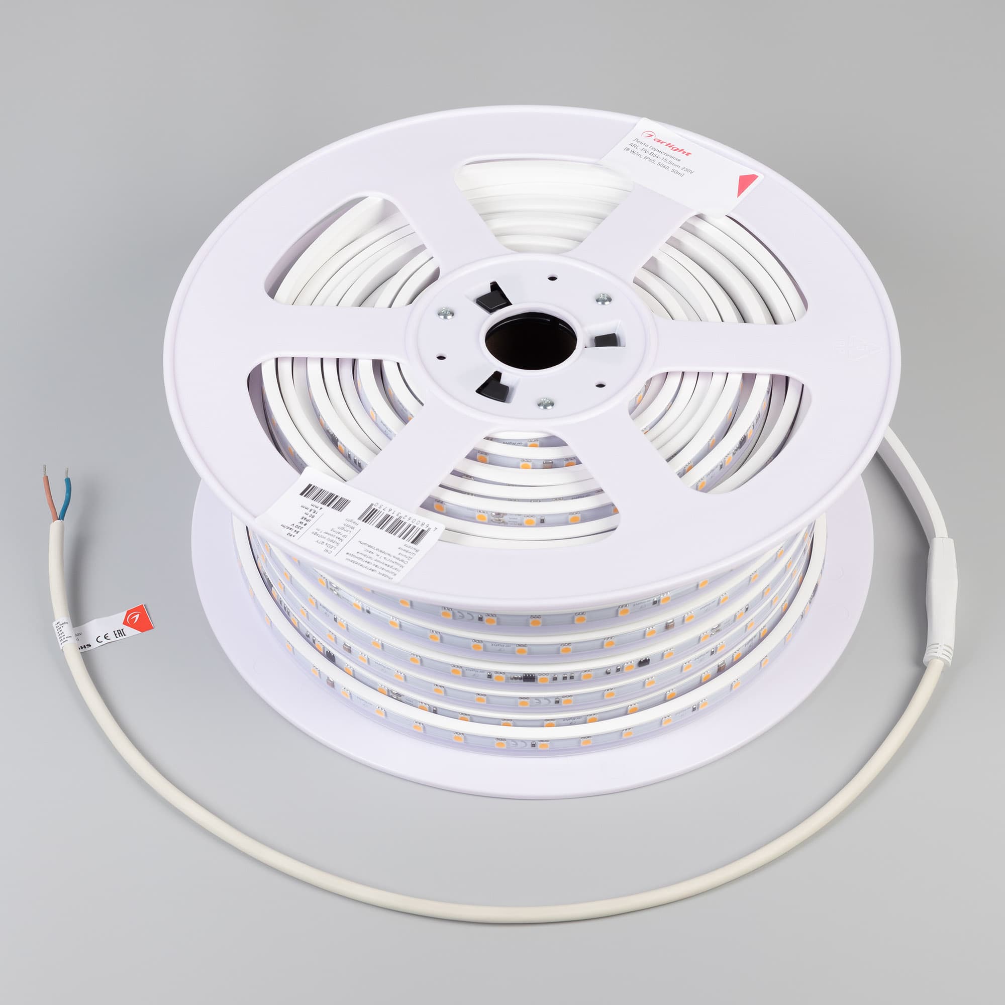 Светодиодная лента герметичная ARL-PV-B54-15.5mm 230V Warm3000 (8 W/m, IP65, 5060, 50m) (Arlight, -) 027058(2) — фото 4