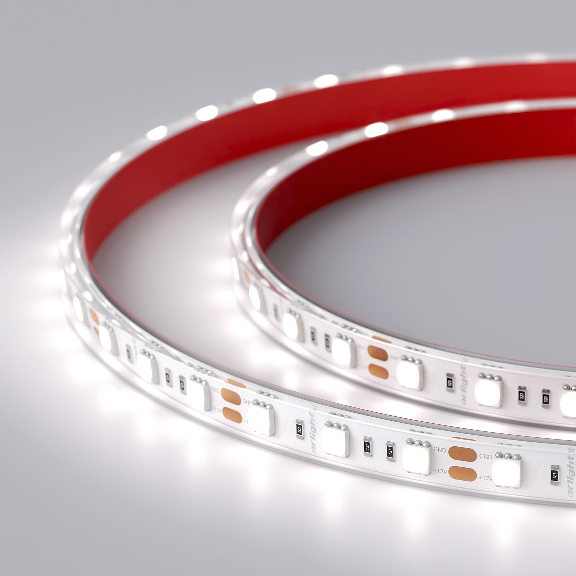 Светодиодная лента RTW 2-5000PS 12V White6000 2x (5060, 300 LED, LUX) (Arlight, 14.4 Вт/м, IP67) 022323 — фото 3