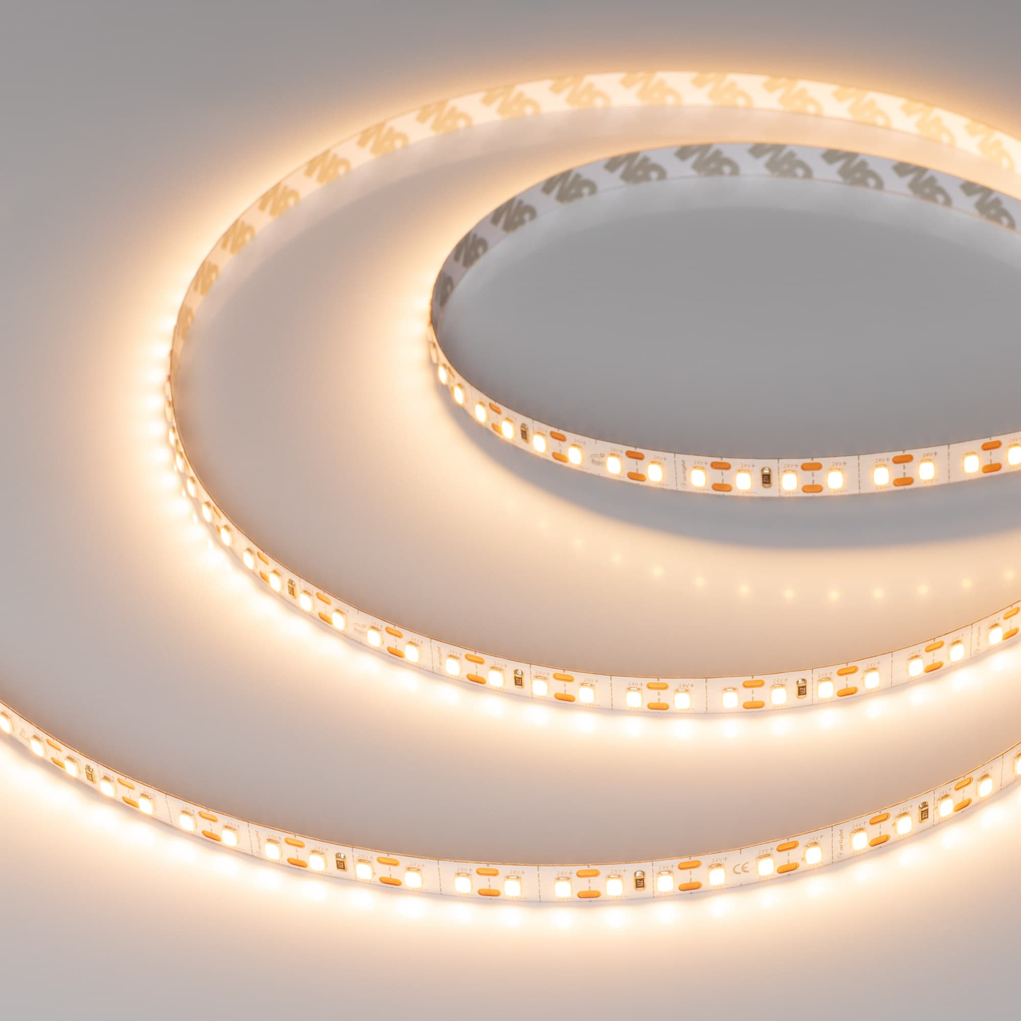 Светодиодная лента FC-A120-8mm 24V Warm2700-CX1 (5 W/m, IP20, 5m) (Arlight, резка 1 светодиод) 052928 — фото 1