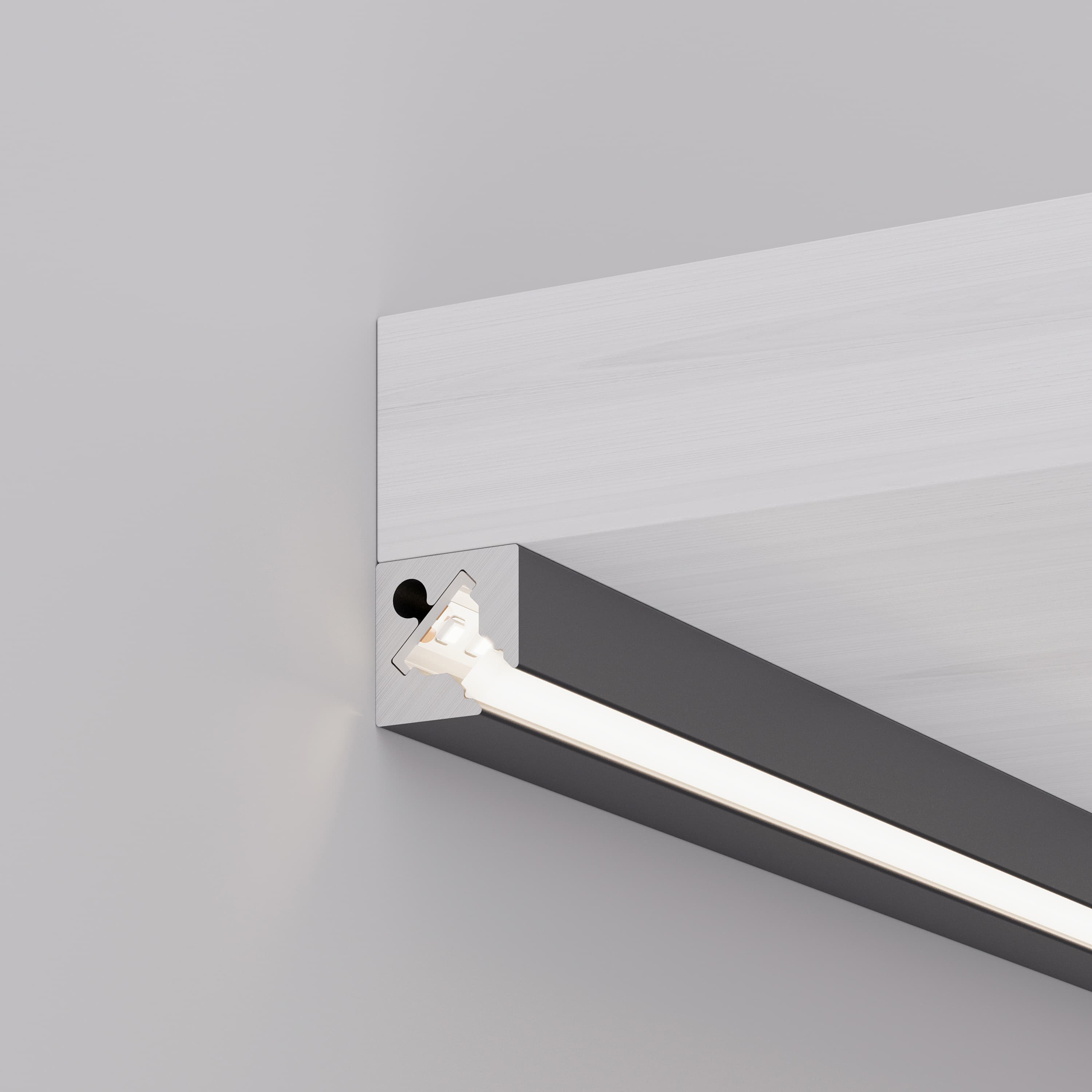 Профиль с экраном SL-KANT-H10-SQUARE-2000 IRON GREY (Arlight, Алюминий+пластик) 055325 — фото 3