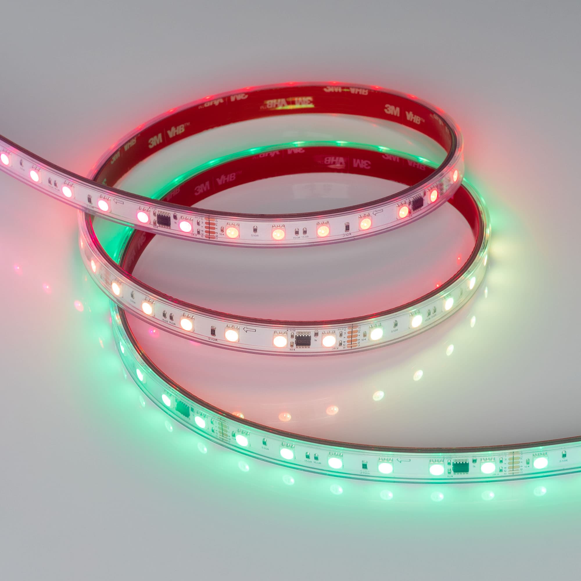 Светодиодная лента герметичная DMX-PFS-B60-12mm 24V RGB-PX6 (14 W/m, IP68, 5060, 5m) (Arlight, -) 039608 — фото 4