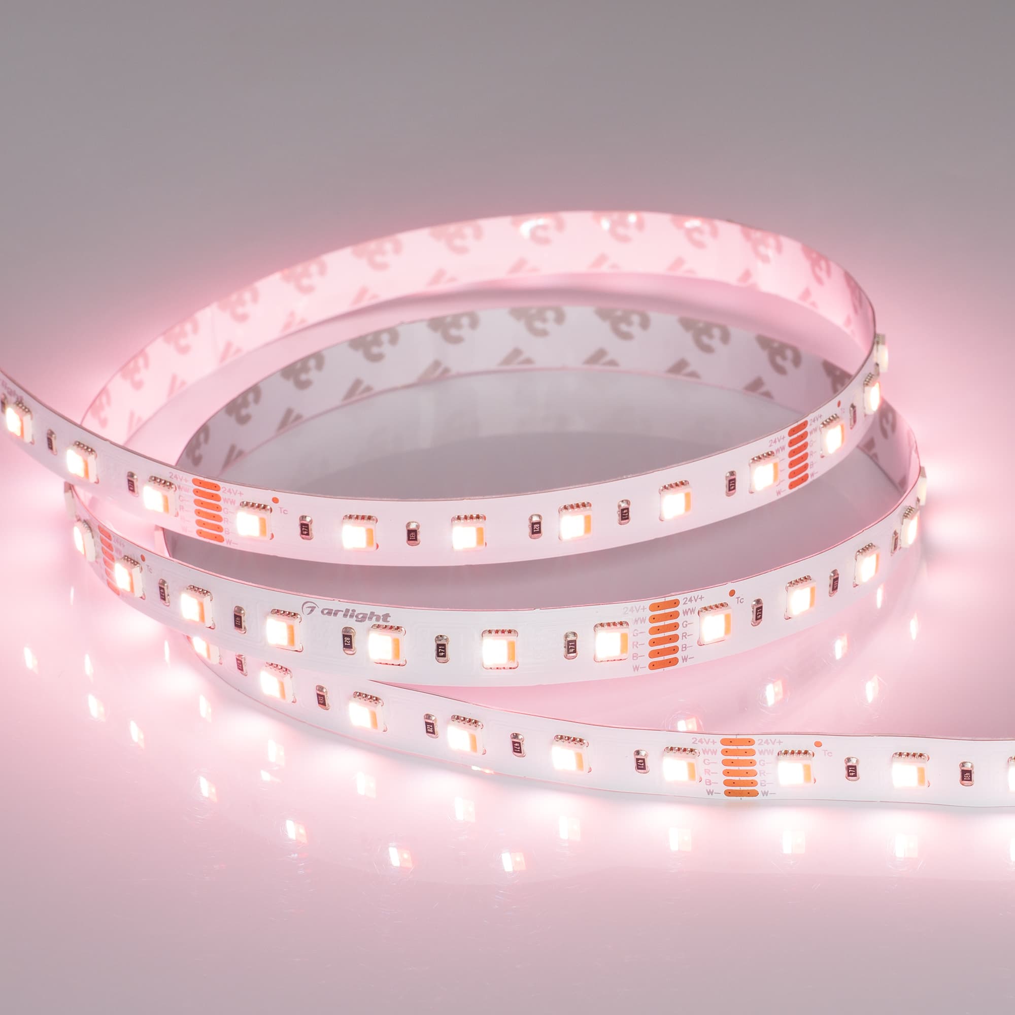 Светодиодная лента RT 2-5000 24V RGBW-MIX 12mm (5060-One, 60 LED/m, LUX) (Arlight, 20 Вт/м, IP20) 026363 — фото 5