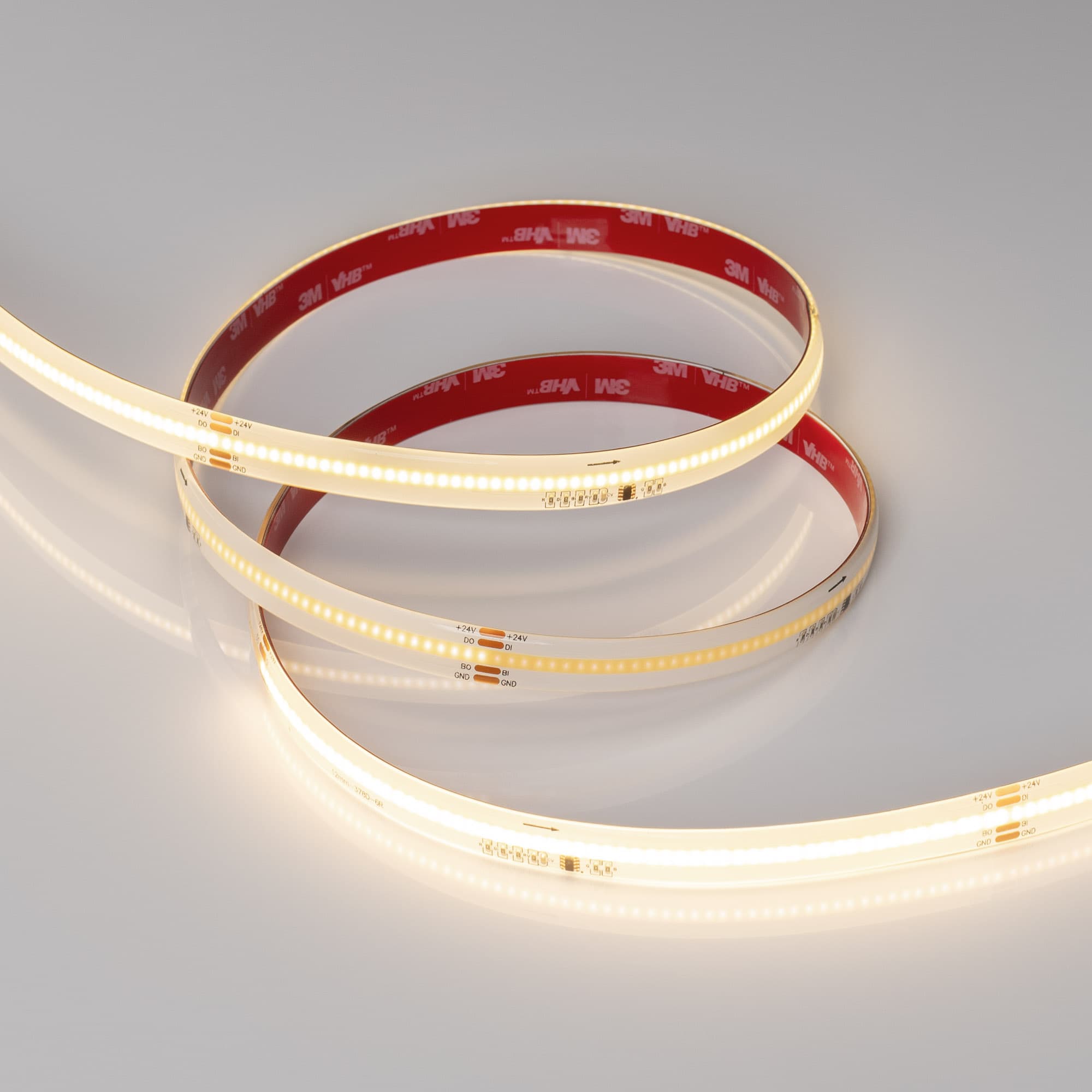Светодиодная лента герметичная SPI-COB-SE-X378-12mm 24V Warm3000-PX63-BPT (7 W/m, IP65, 5m) (Arlight, бегущий огонь) 041739 — фото 4