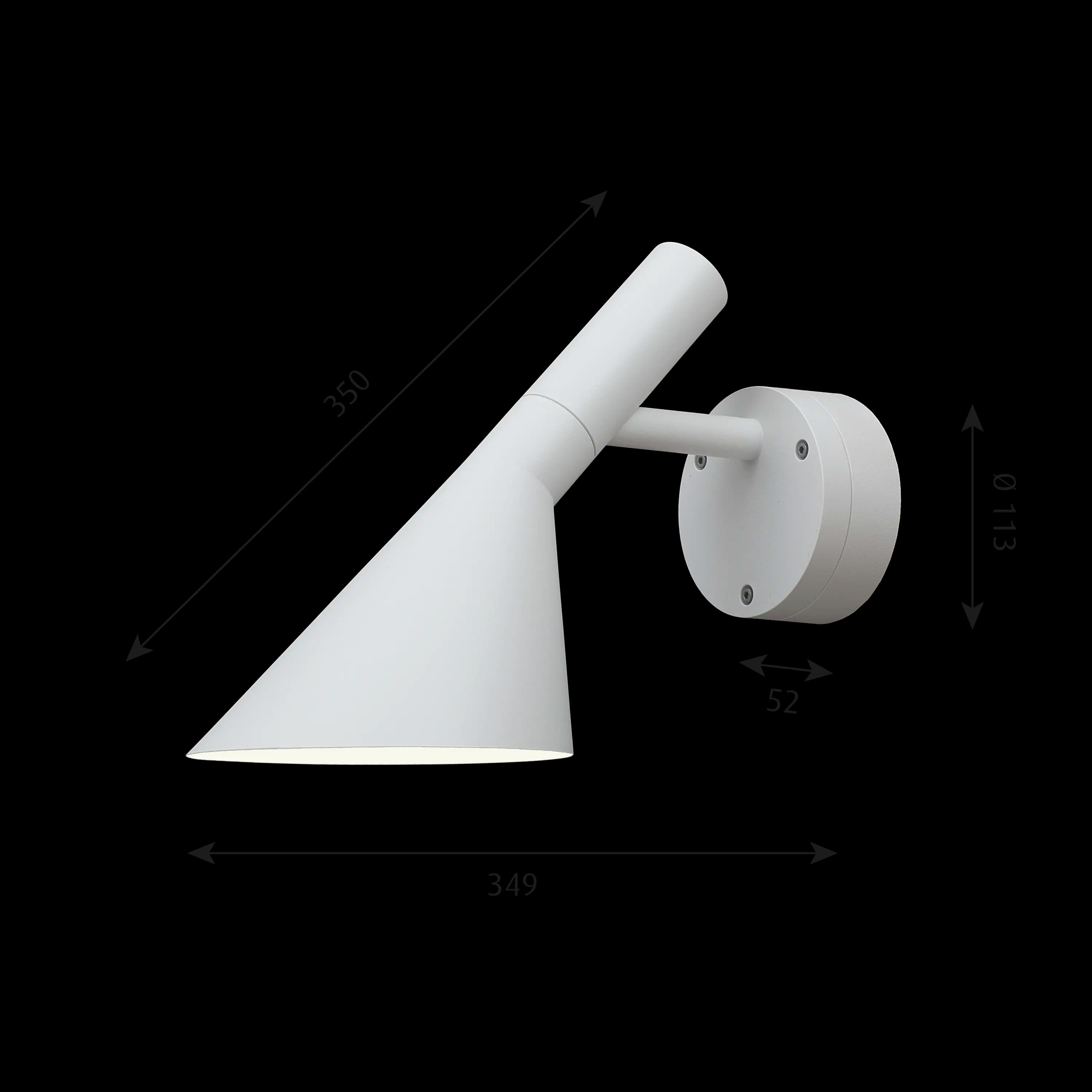 Louis Poulsen AJ 50 Outdoor Wall Lamp White texture — фото 6