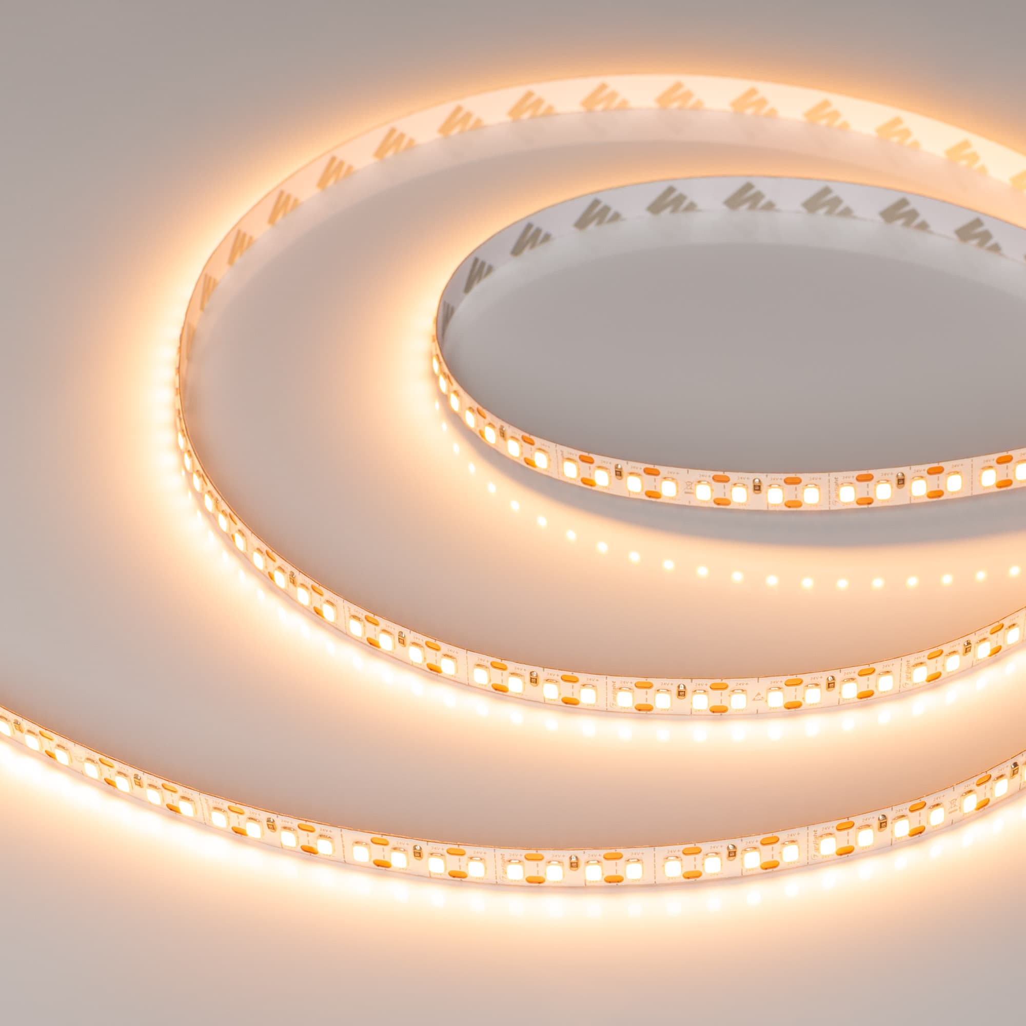 Светодиодная лента FC-A160-8mm 24V Warm2400-CX1 (14 W/m, IP20, 5m) (Arlight, резка 1 светодиод) 052936 — фото 1