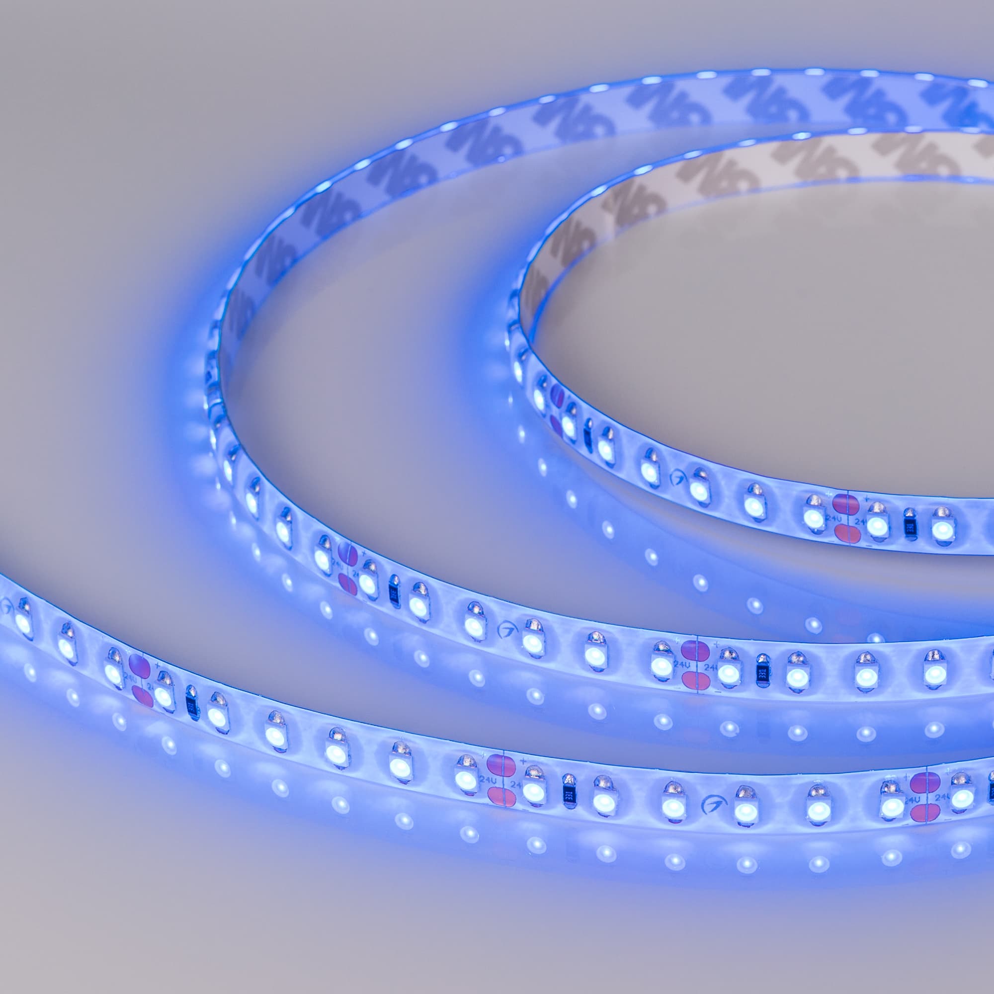 Светодиодная лента RTW 2-5000SE 24V Blue 2x (3528, 600 LED, LUX) (Arlight, 9.6 Вт/м, IP65) 014676 — фото 2