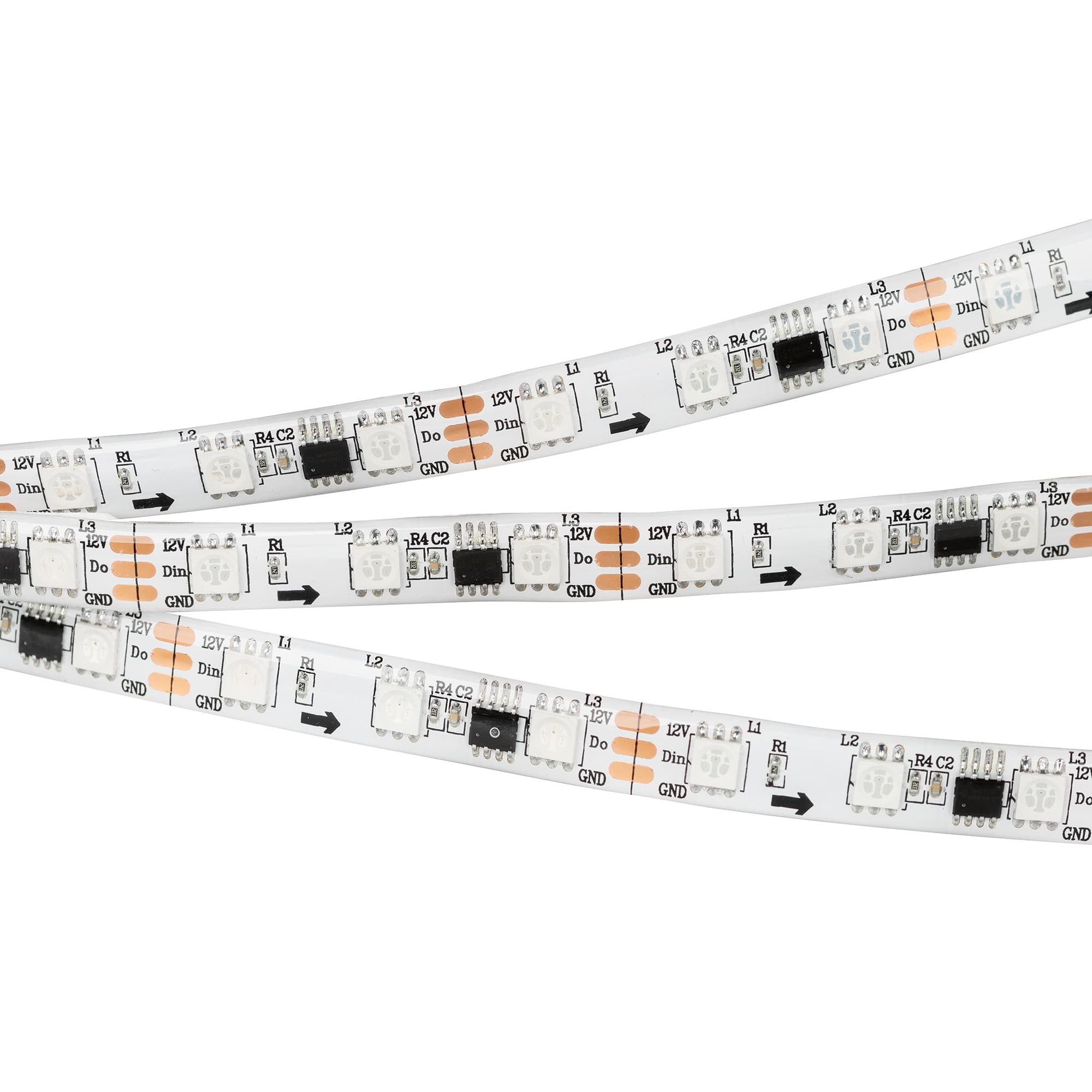 Светодиодная лента герметичная SPI-SE-B60-10mm 12V RGB-PX3 (14.4 W/m, IP65, 5060, 5m) (Arlight, бегущий огонь) 026366(2) — фото 3