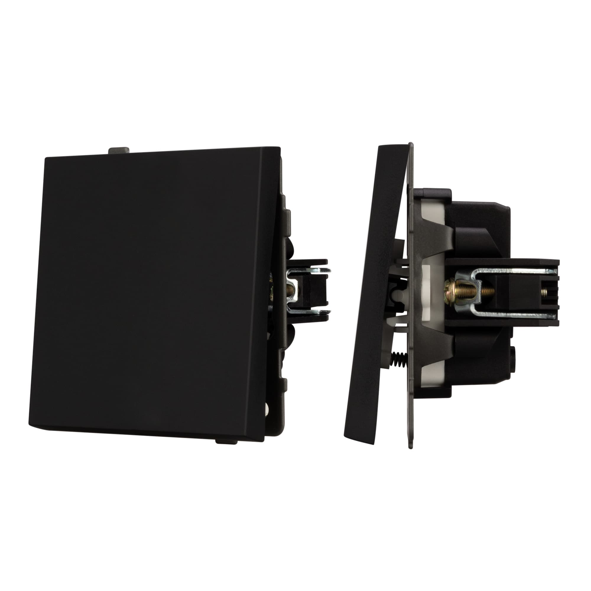 Механизм выключателя одноклавишный перекрёстный SWT-TENDO-MKX1-SFPL-BK (230V, 10A) (Arlight, Матовый черный) 054571