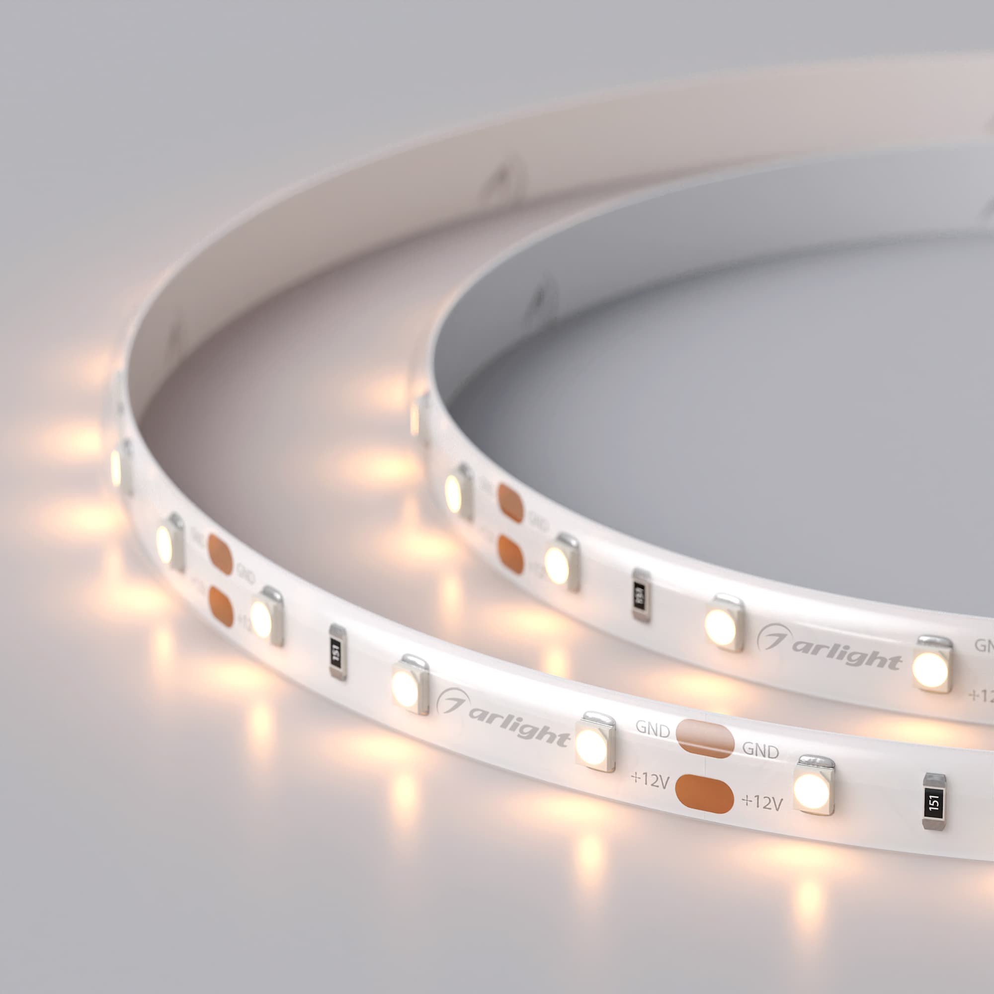 Светодиодная лента RTW 2-5000SE 12V Warm (3528, 300 LED, LUX) (Arlight, 4.8 Вт/м, IP65) 014795 — фото 5