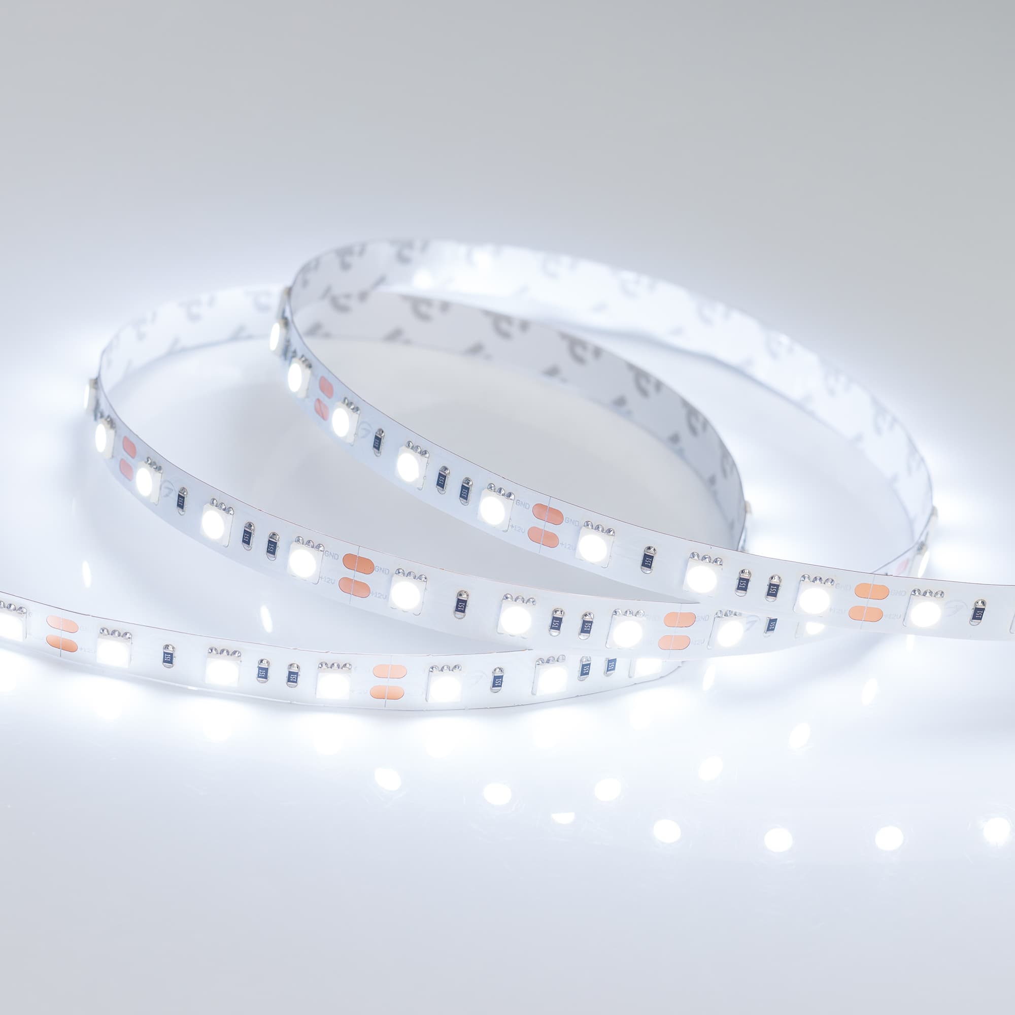 Светодиодная лента RT 2-5000 12V Cool 8K 2x (5060, 300 LED, LUX) (Arlight, 14.4 Вт/м, IP20) 013341(B) — фото 3