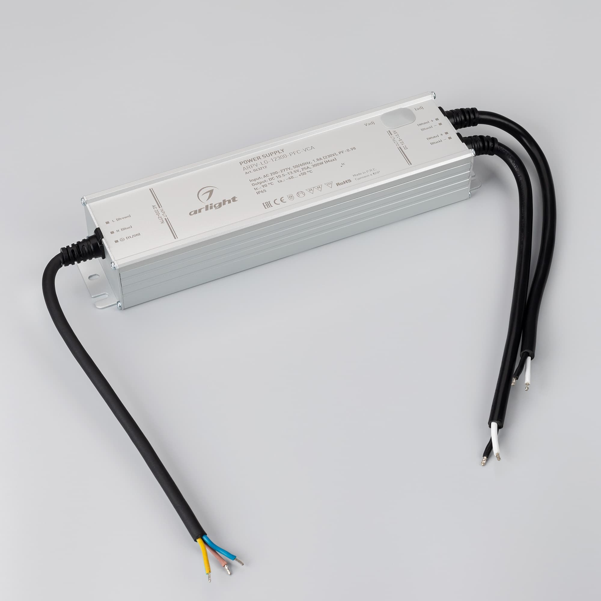Блок питания ARPV-LG-12300-PFC-VCA (10.5-13.5V, 25A, 300W) (Arlight, IP65 Металл, 5 лет) 043212 — фото 2