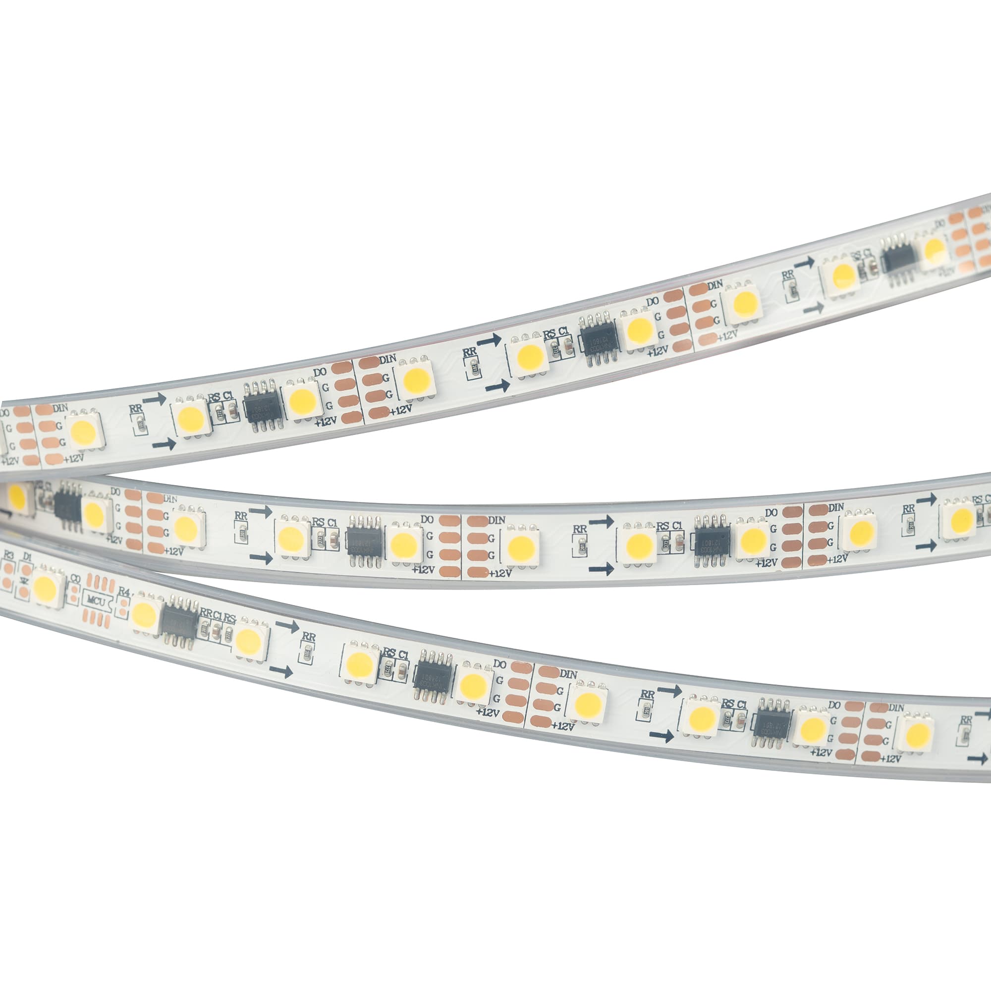 Светодиодная лента SPI-5000P-5060-60 12V Cx3 Warm3000-Auto (12mm, 13.2W, IP66) (Arlight, Закрытый, IP66) 027170(1) Arlight — фото 1