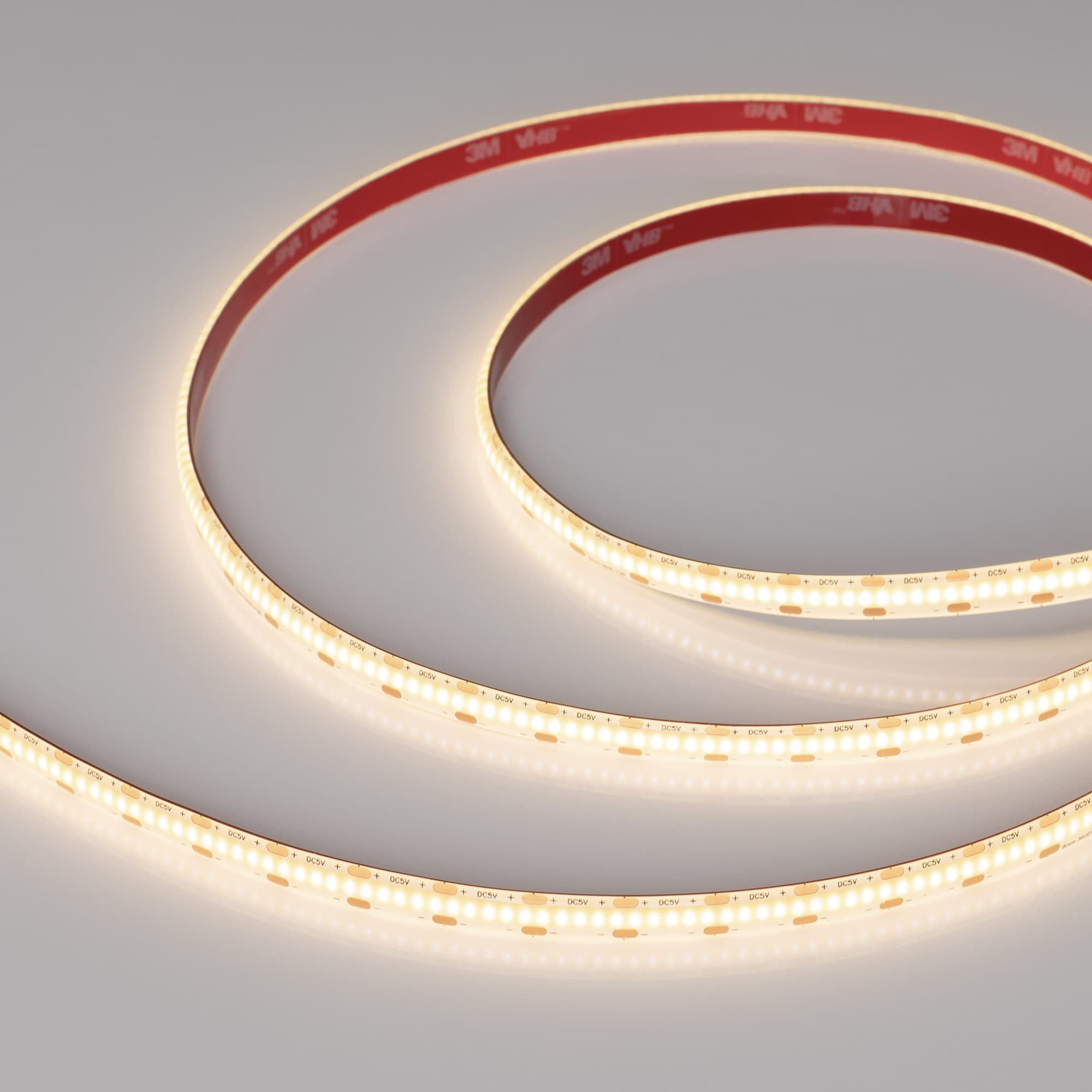 Светодиодная лента герметичная COB-SE-X360-8mm 5V Warm3000 (5 W/m, IP65, CSP, 5m) (Arlight, -) 041709 — фото 1