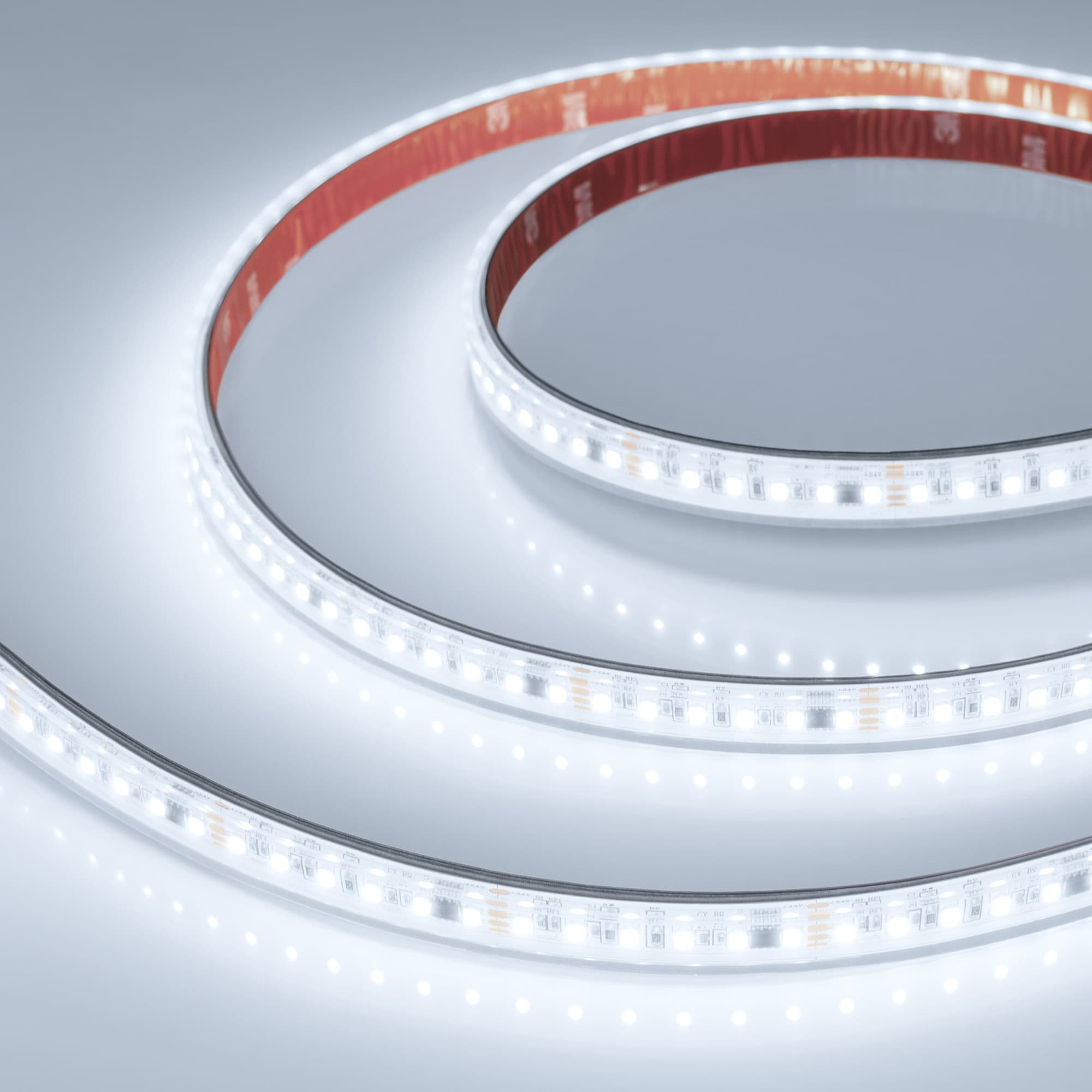 Светодиодная лента герметичная SPI-PS-A120-12mm 24V White6000-PX6-BPT (11 W/m, IP67, 2835, 5m) (Arlight, бегущий огонь) 049445 — фото 1