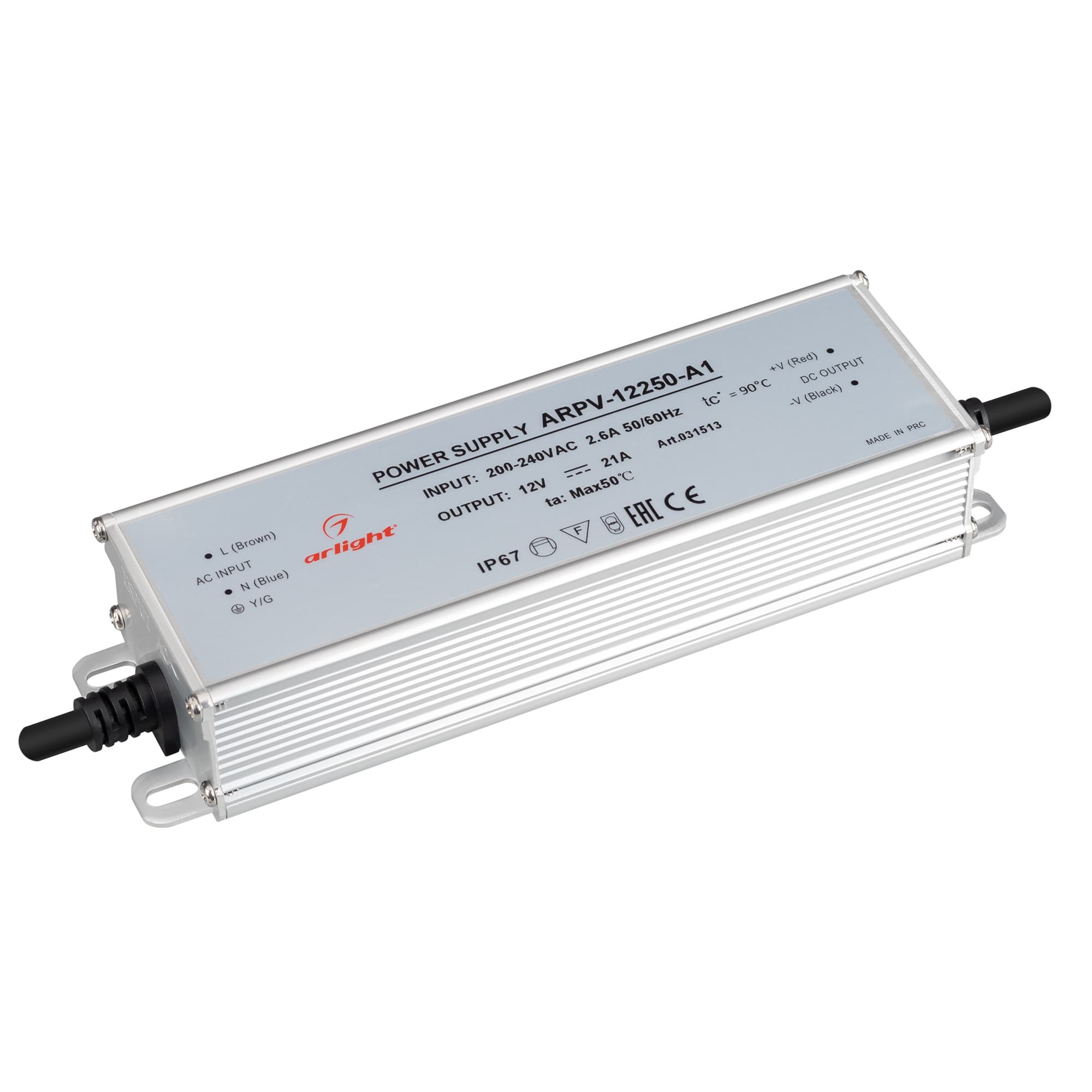 Блок питания ARPV-12250-A1 (12V, 21A, 252W) (Arlight, IP67 Металл, 3 года) 031513 — фото 1