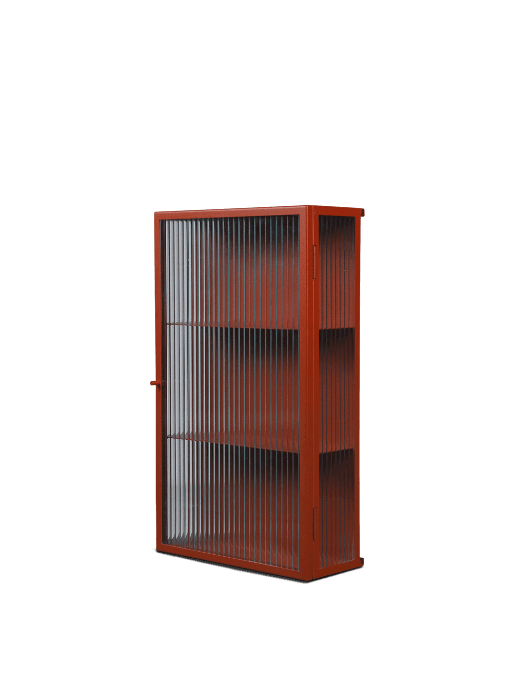 Ferm Living Haze Wall Cabinet - Reeded Glass - Oxide Red — фото 7