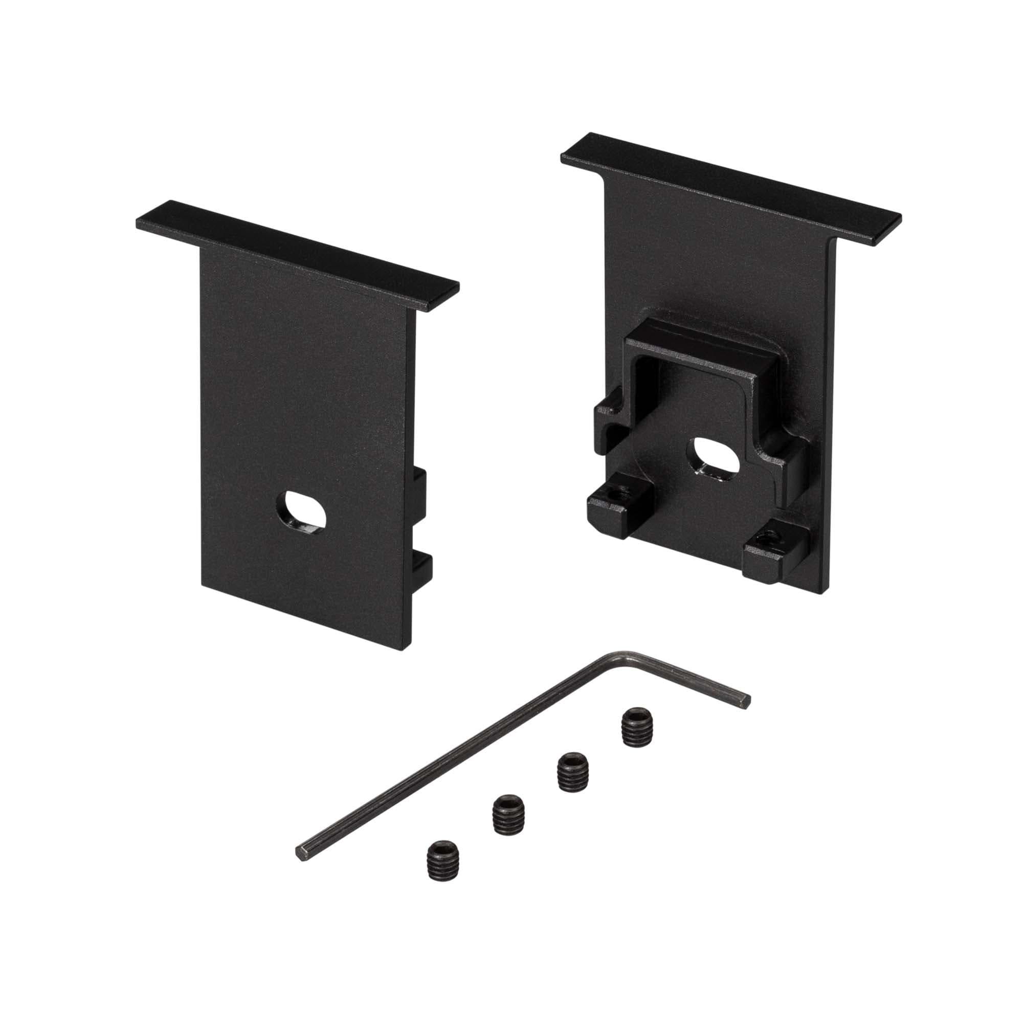 Заглушка SL-COMFORT-2542-F BLACK c отверстием (Arlight, Металл) 031783