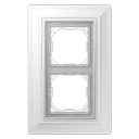 LSmetal Zero Комплект для монтажа заподлицо + Рамка 2-ная, алюминий, Jung