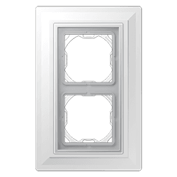 LSmetal Zero Комплект для монтажа заподлицо + Рамка 2-ная, алюминий, Jung