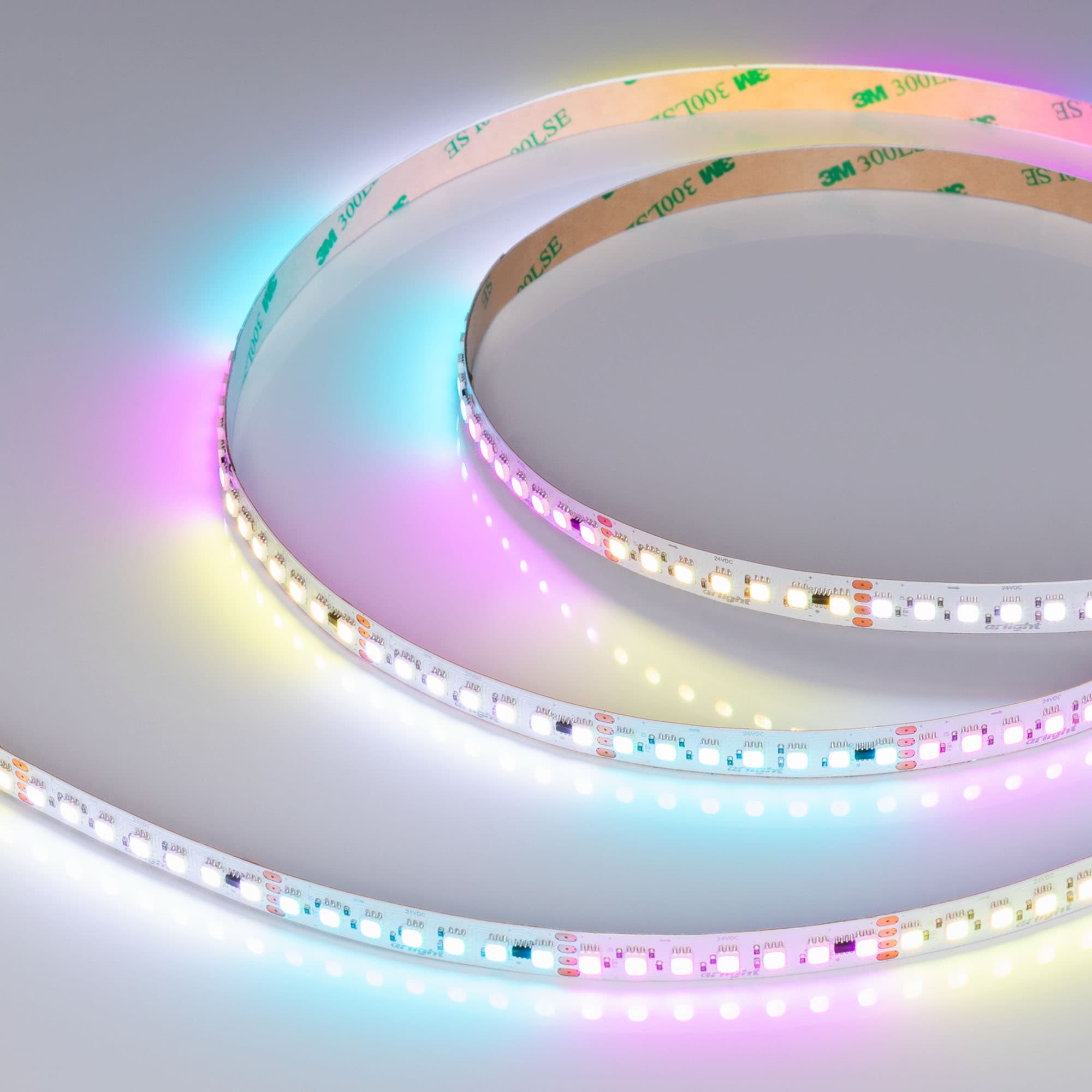 Светодиодная лента SPI-F140-10mm 24V RGB-PX7-BPT (22 W/m, IP20, 3535, 5m) (Arlight, бегущий огонь) 043132 — фото 1