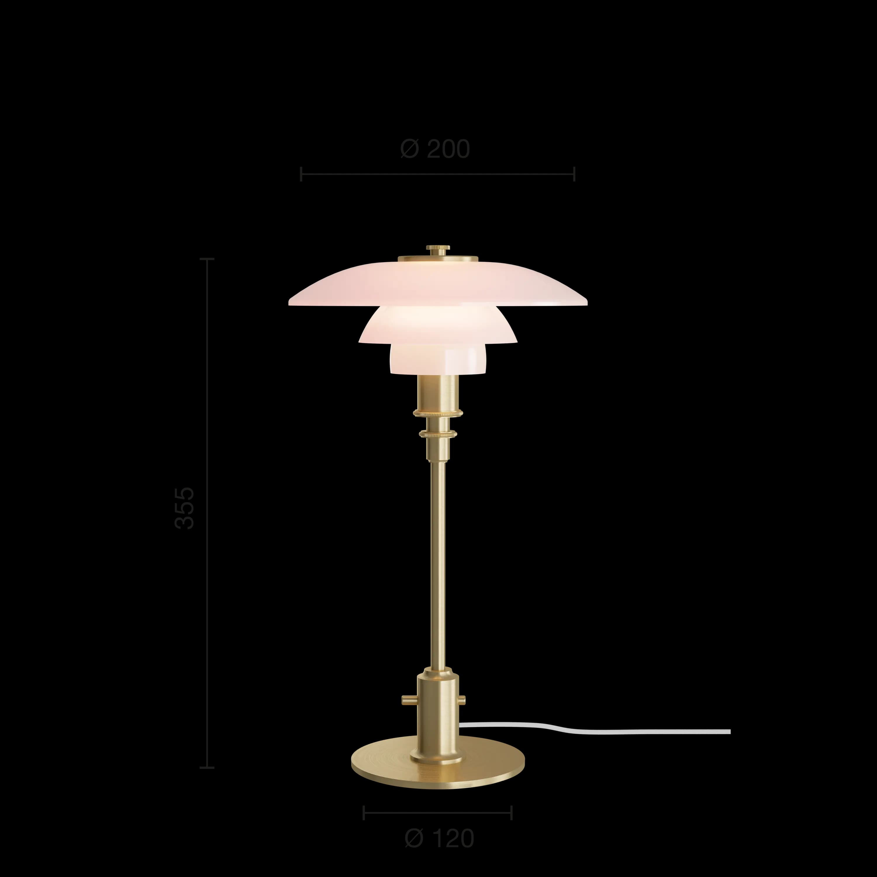 Louis Poulsen PH 2/1 Pale Rose Brass Table Lamp Pale rose — фото 10