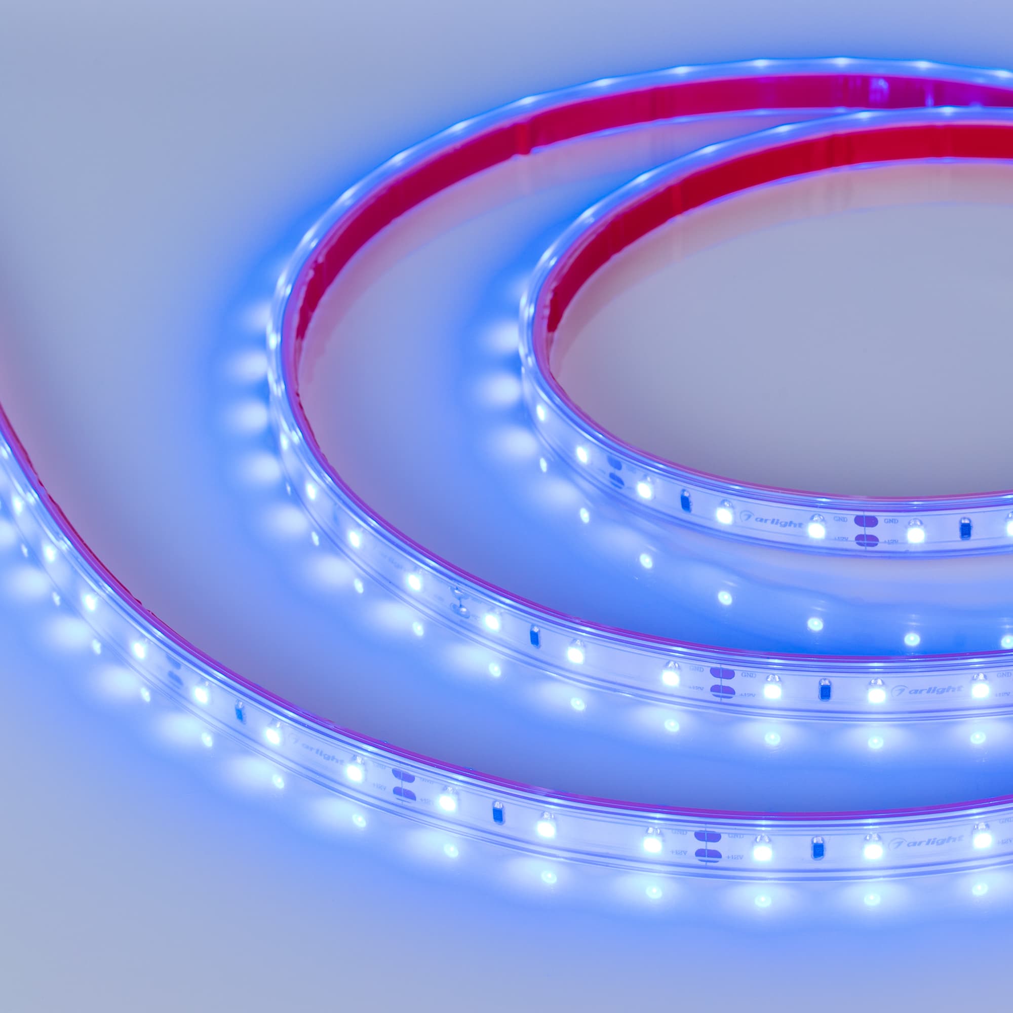 Светодиодная лента RTW 2-5000P 12V Blue (3528, 300 LED, LUX) (Arlight, 4.8 Вт/м, IP66) 014967 — фото 2