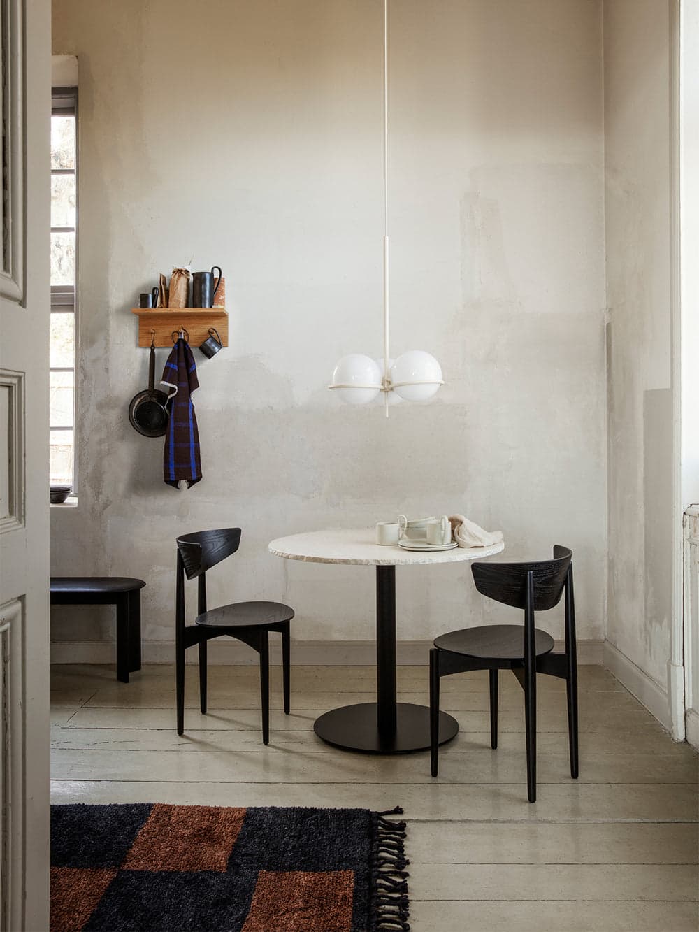 Ferm Living Mineral Dining Table - Bianco Curia - Black ferm LIVING — фото 3