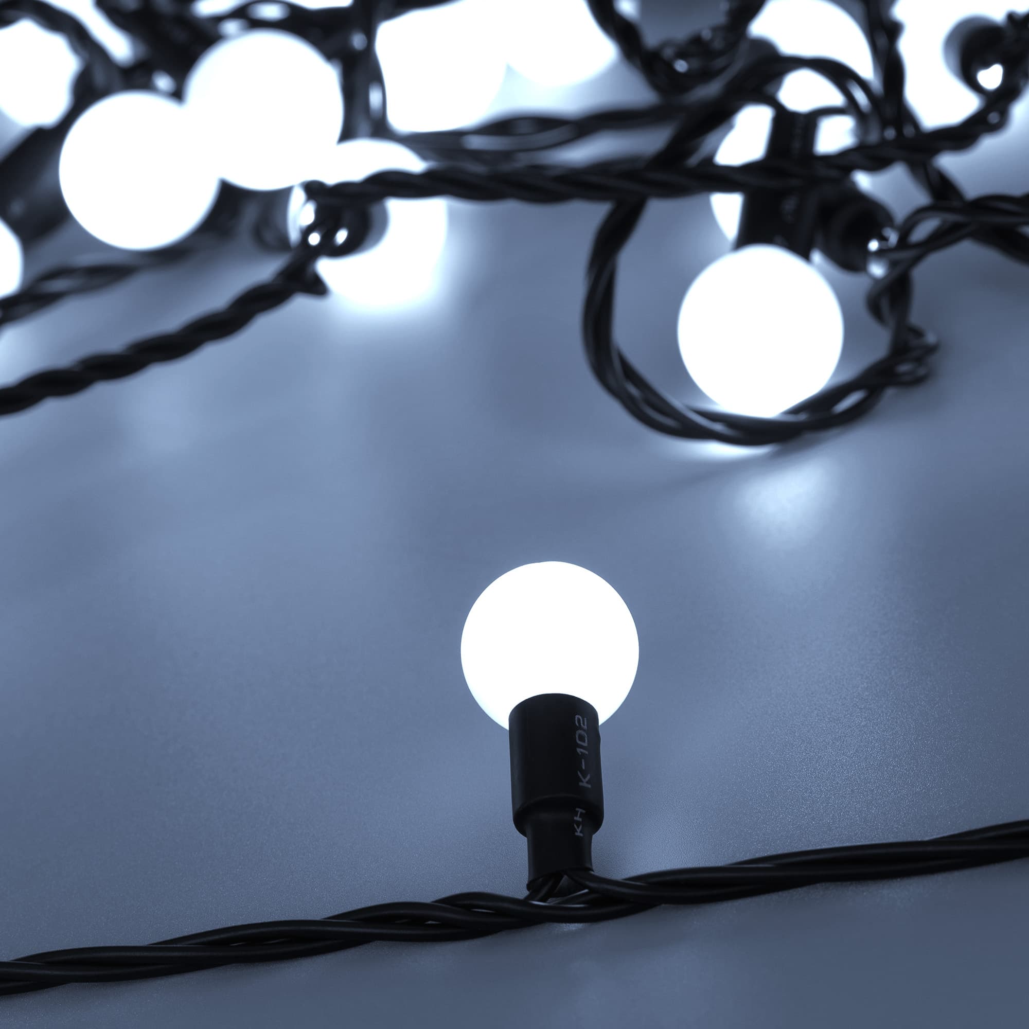 Arlight Светодиодная гирлянда ARD-BALL-CLASSIC-D23-20000-BLACK-160LED WHITE (230V, 7W) (Ardecoled, IP65) 025630