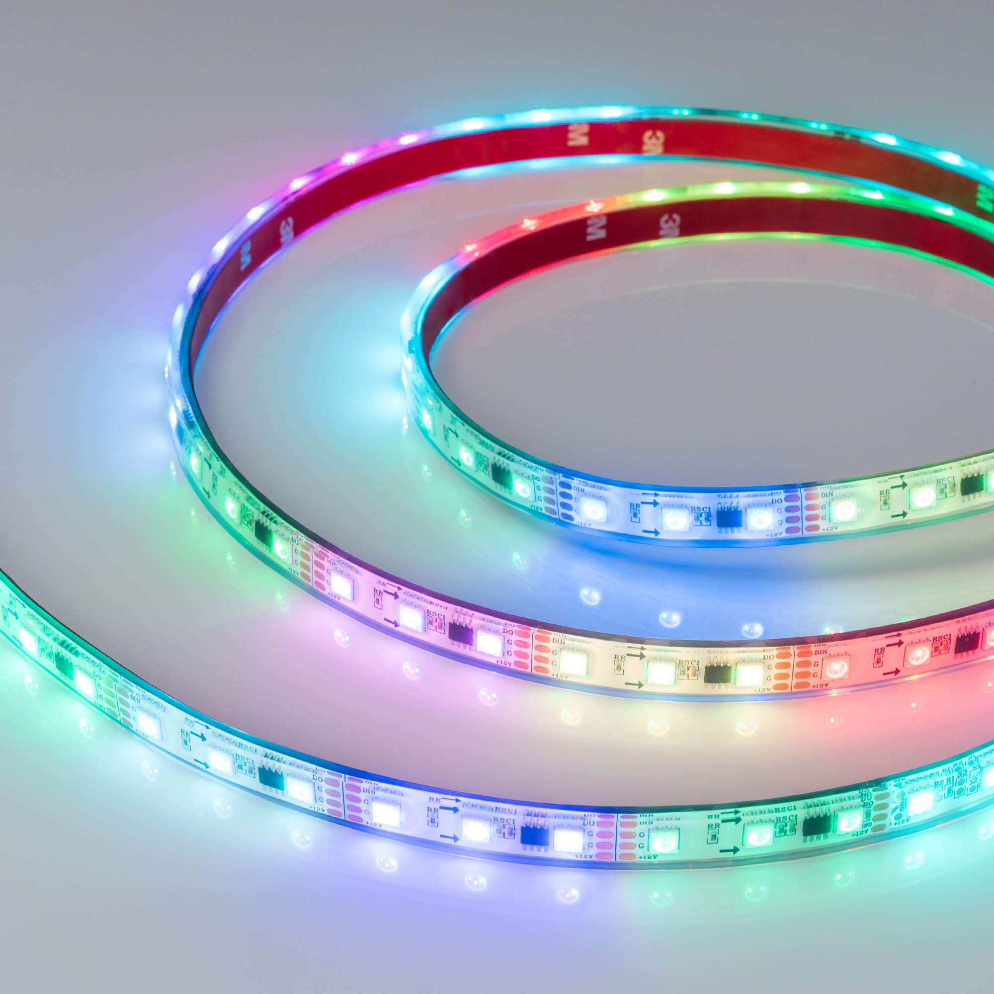 Светодиодная лента SPI-5000PGS-5060-60 12V Cx3 RGB-Auto (12mm, 13.2W/m, IP67) (Arlight, Закрытый, IP67) 029445 Arlight — фото 2