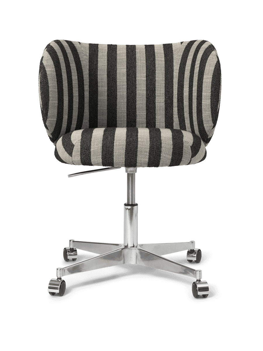 Ferm Living Rico Dining Chair - Castors - Louisiana - Sand/Black ferm LIVING — фото 1