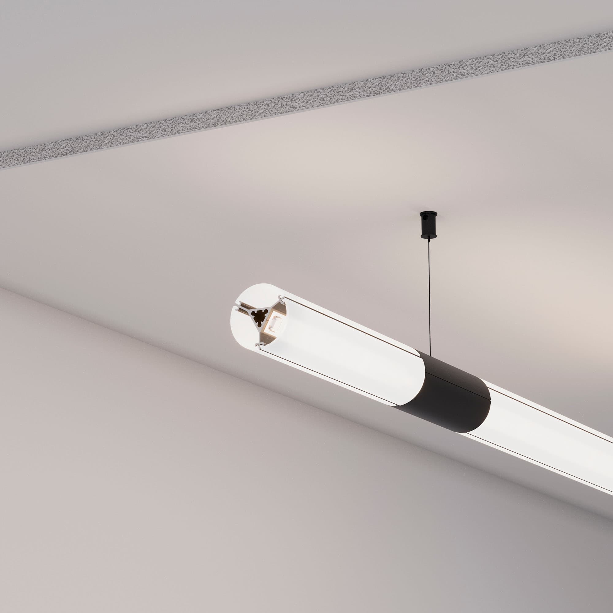 Профиль ROUND-D36-360-2500 ANOD BLACK (Arlight, Алюминий) 050250 Arlight — фото 7