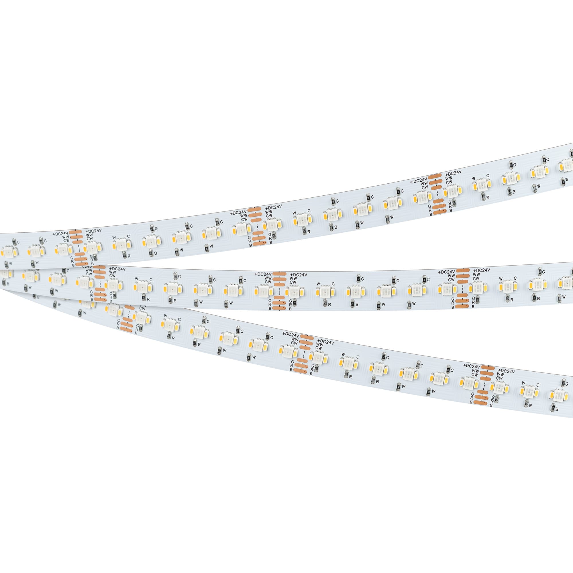 Светодиодная лента RT-AM360-12mm 24V RGBW-MIX (24 W/m, IP20, 2835/2210, 5m) (Arlight, -) 044036 — фото 7