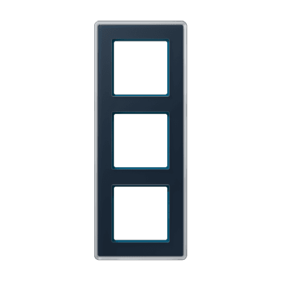 A VIVA Рамка 3-ная, стекло цвет Синий, Jung AV583GLMNB