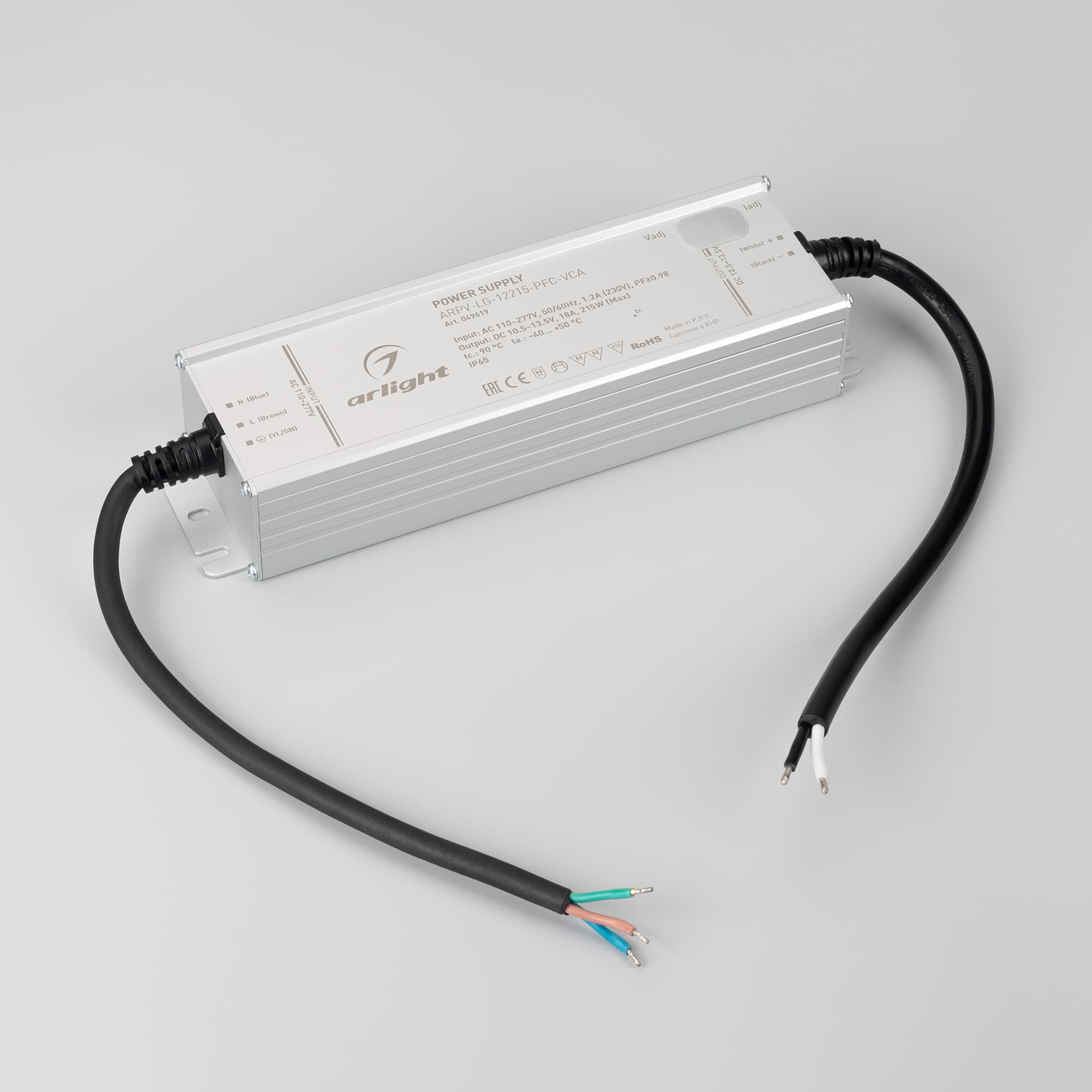 Блок питания ARPV-LG-12215-PFC-VCA (10.5-13.5V, 18A, 215W) (Arlight, IP65 Металл, 5 лет) 049619 — фото 2