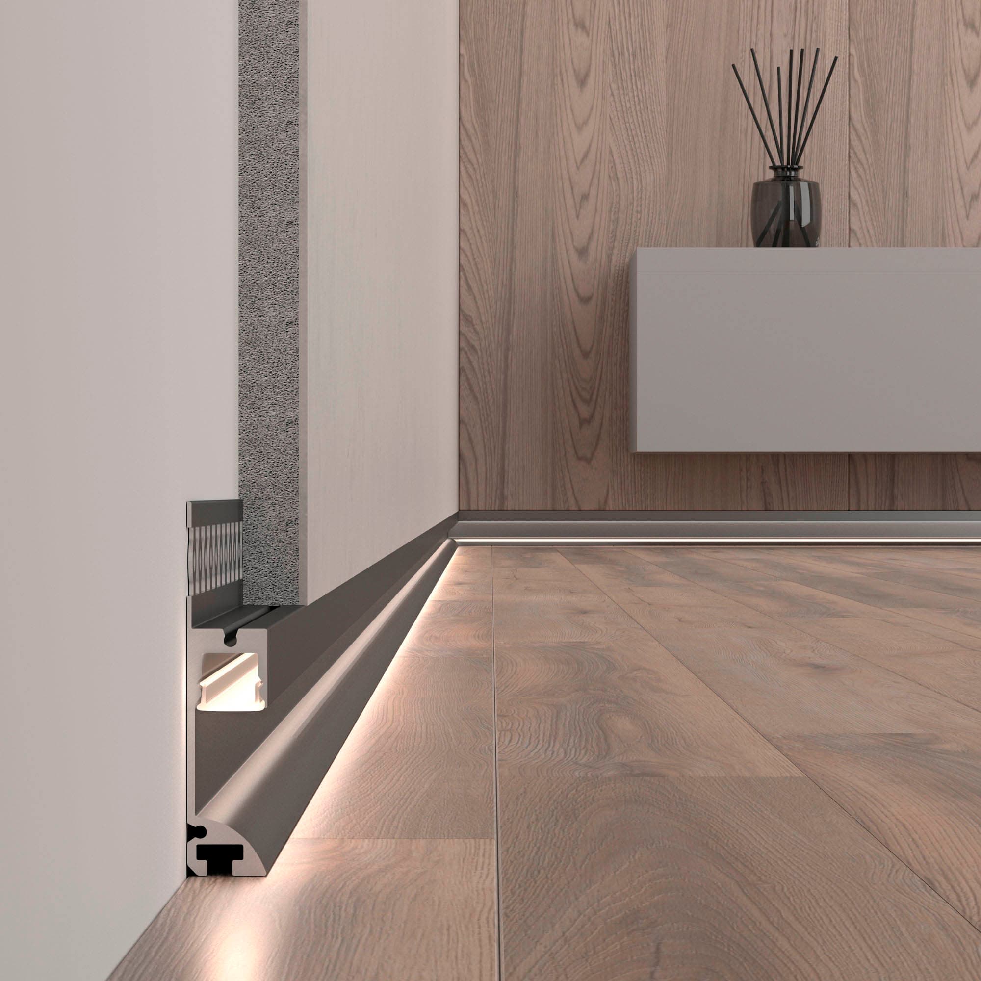 Профиль PLINTUS-FANTOM-L-2000 BLACK (Arlight, Алюминий) 041213 — фото 5