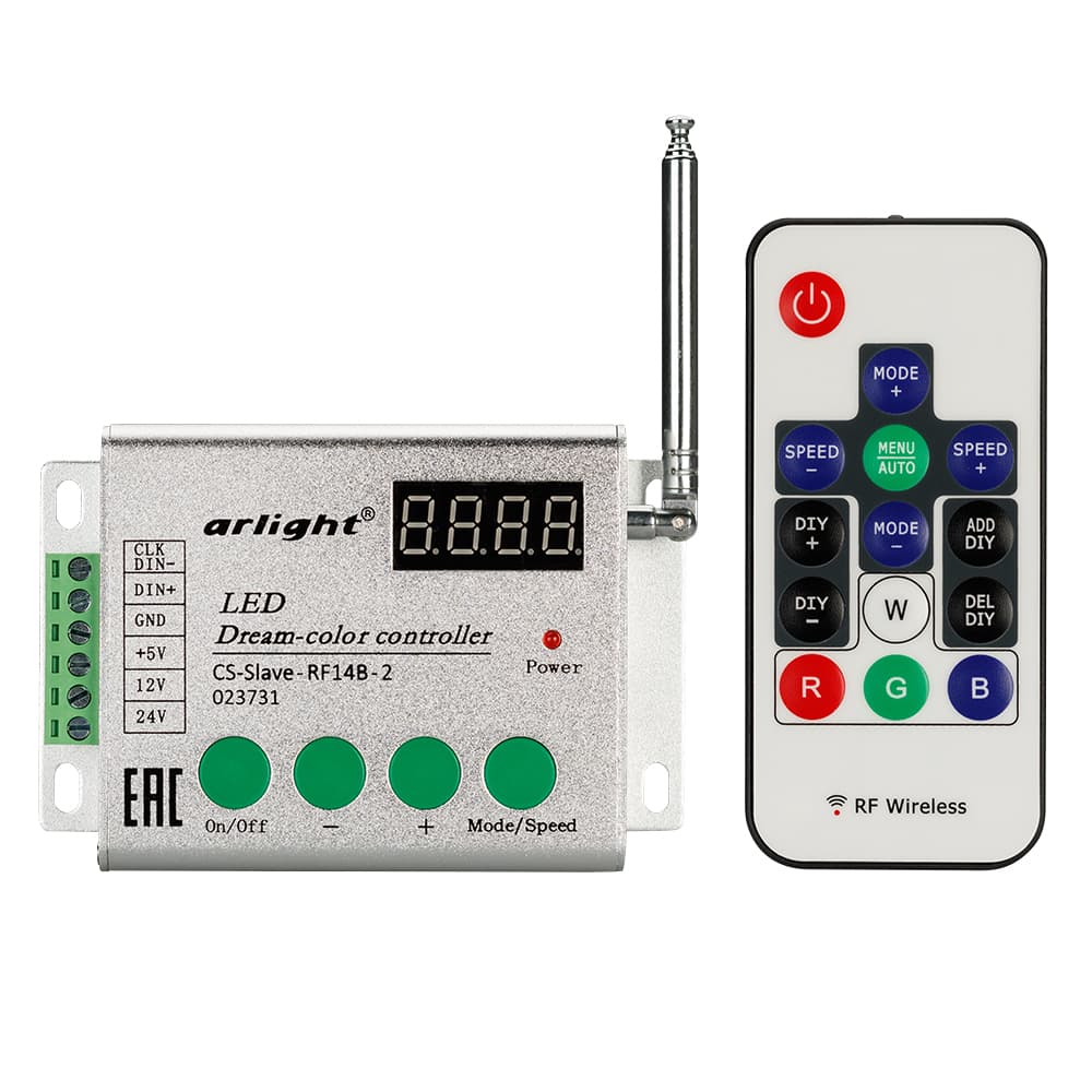 Контроллер CS-Slave-RF14B-2 (5-24V, ПДУ 14кн) (Arlight, IP20 Металл, 1 год) 023731 Arlight — фото 2