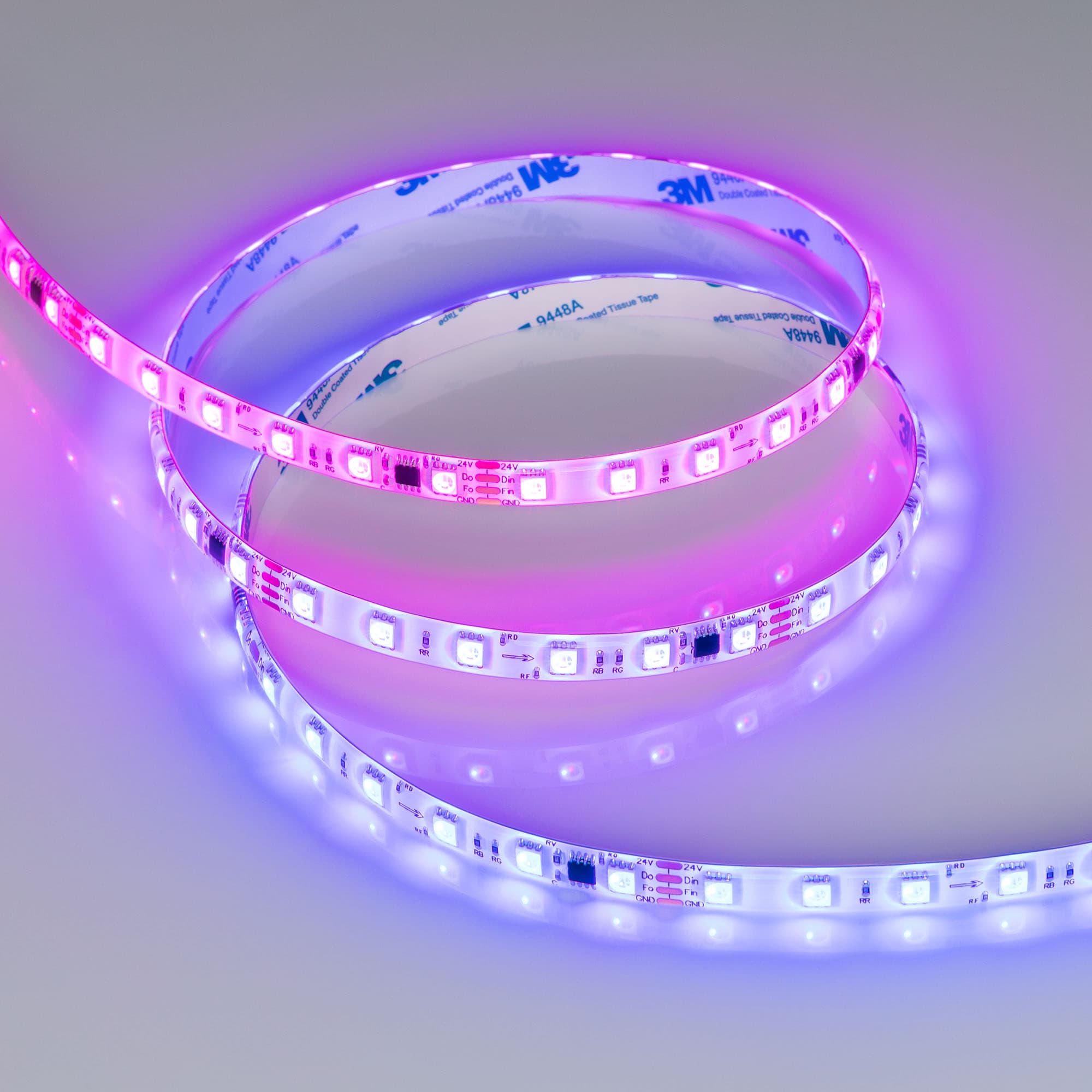 Светодиодная лента герметичная SPI-SE-B60-10mm 24V RGB-PX6-BPT (12 W/m, IP65, 5060, 5m) (Arlight, бегущий огонь) 039601 — фото 3