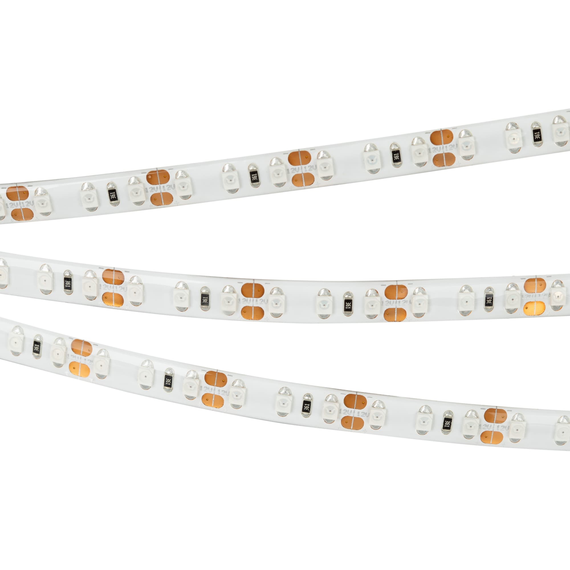 Светодиодная лента RTW 2-5000SE 12V Yellow 2x (3528, 600 LED, LUX) (Arlight, 9.6 Вт/м, IP65) 014883 — фото 1