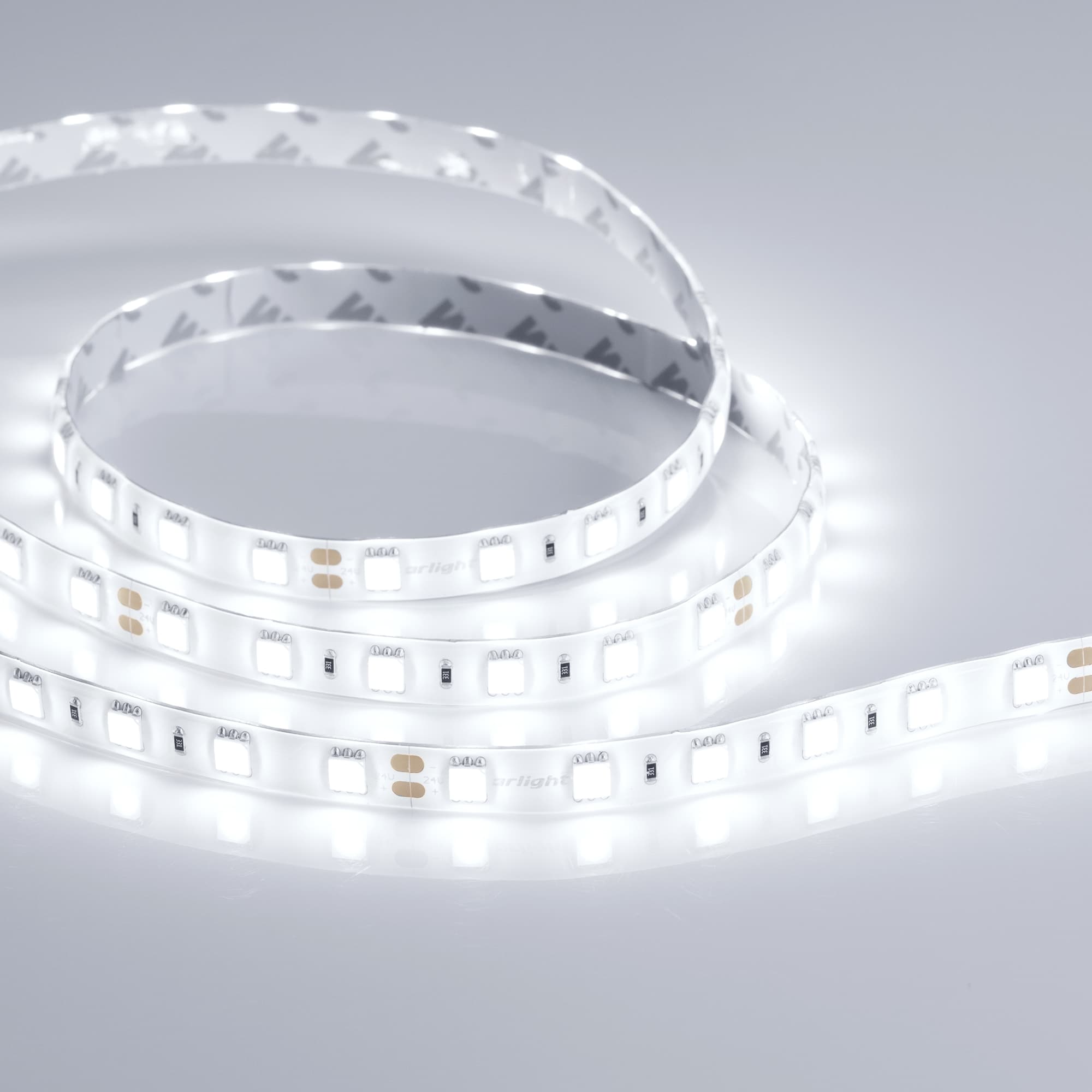 Светодиодная лента RTW 2-5000SE 24V White 2x (5060, 300 LED, LUX) (Arlight, 14.4 Вт/м, IP65) 014626(B) — фото 3