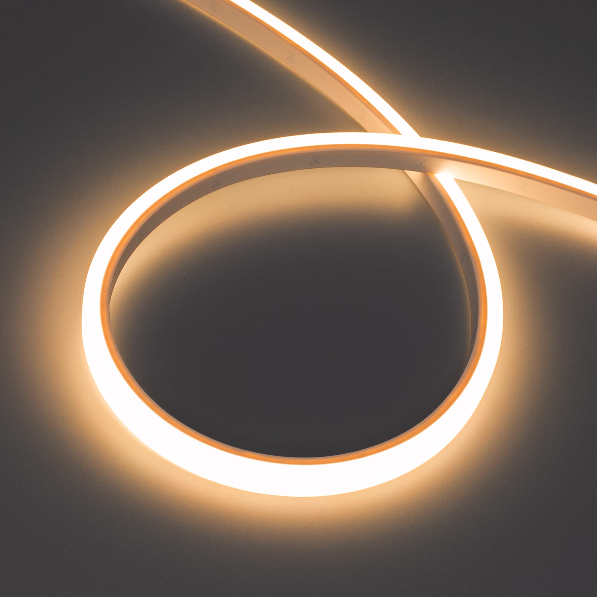 Светодиодная лента герметичная WAVE-TOP-PU-A144-10x10mm 24V Warm2700 (5 W/m, IP68, 3m, wire x1) (Arlight, Вывод боковой, 3 года) 052635